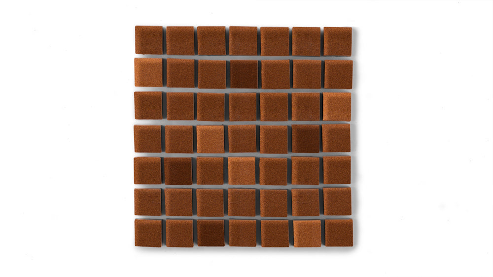 1x1 Straight Set Sheeted Original Ceramic Mosaic Tile in Antique