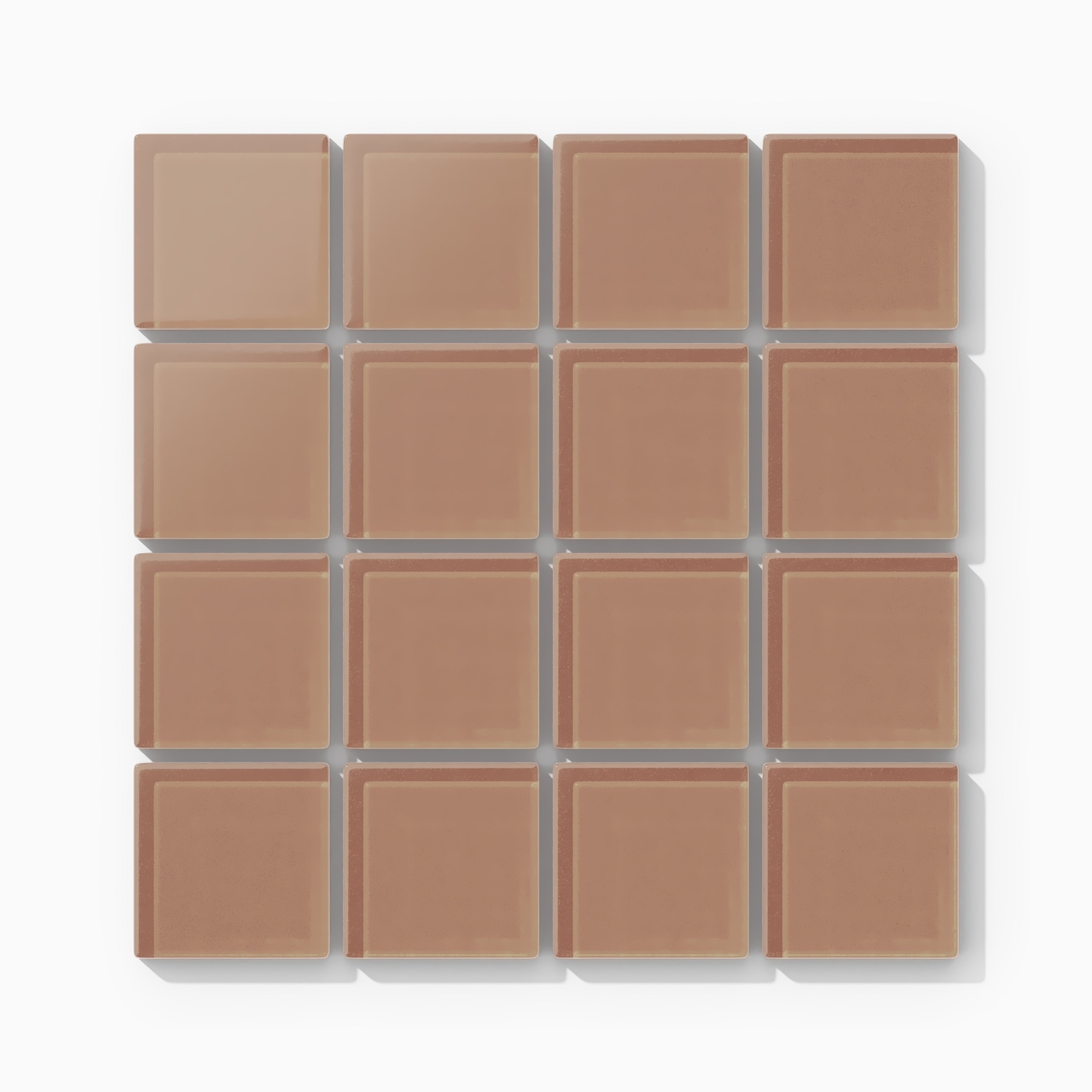 2x2 Straight Set Sheeted Glass Mosaic Tile in Sora Matte