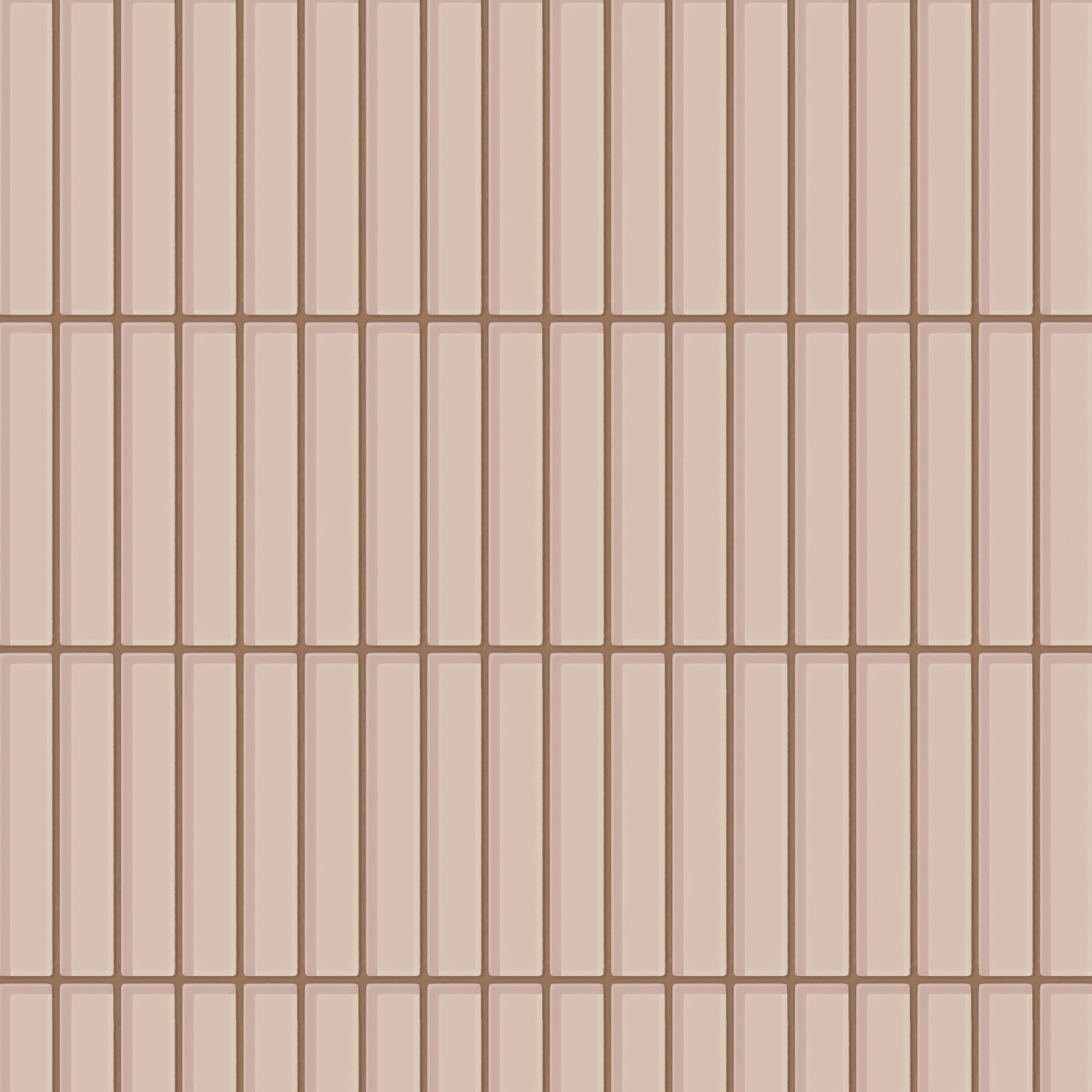 1x6 Straight Set Sheeted Glass Mosaic Tile in Rosy Finch Gloss
