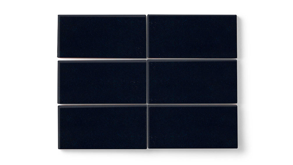 4x8 Original Ceramic Tile in Navy Blue Gloss