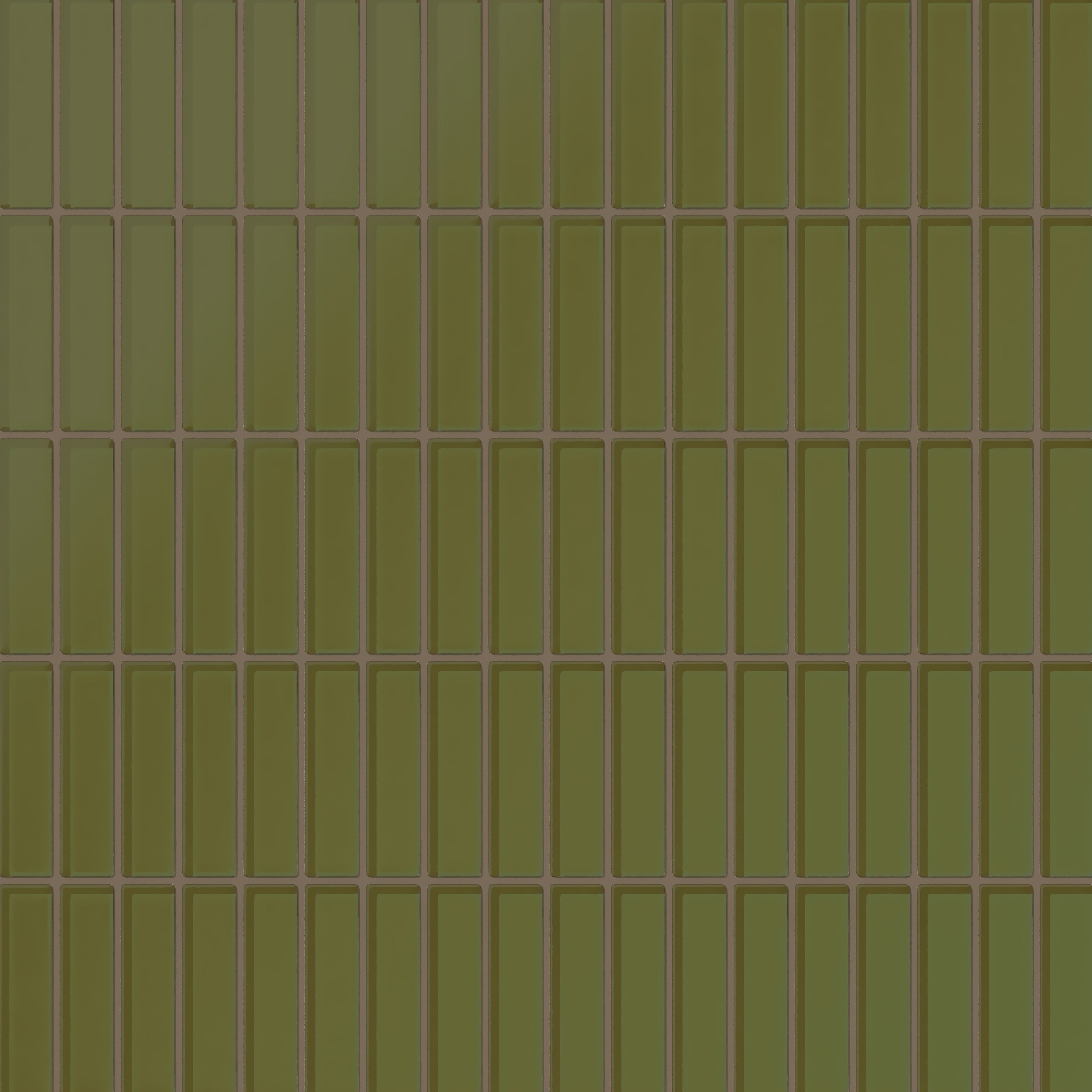 1x4 Straight Set Sheeted Glass Mosaic Tile in Cormorant Matte