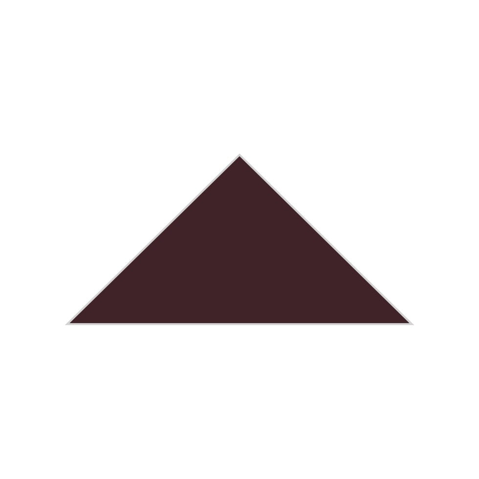 6" Triangle Original Ceramic Tile in Redwood