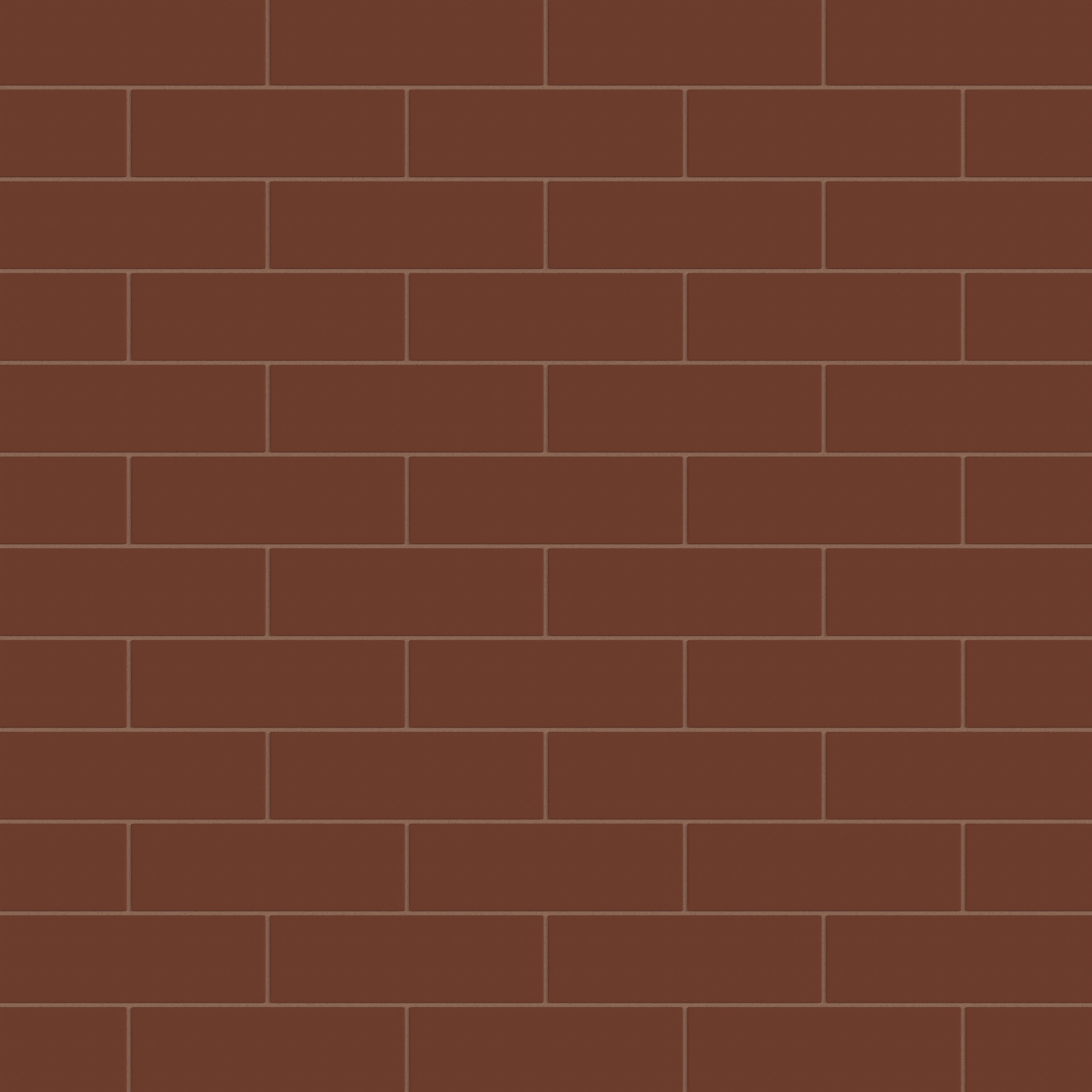 3x9 Natural Press Ceramic Tile in Red Iron Oxide Matte
