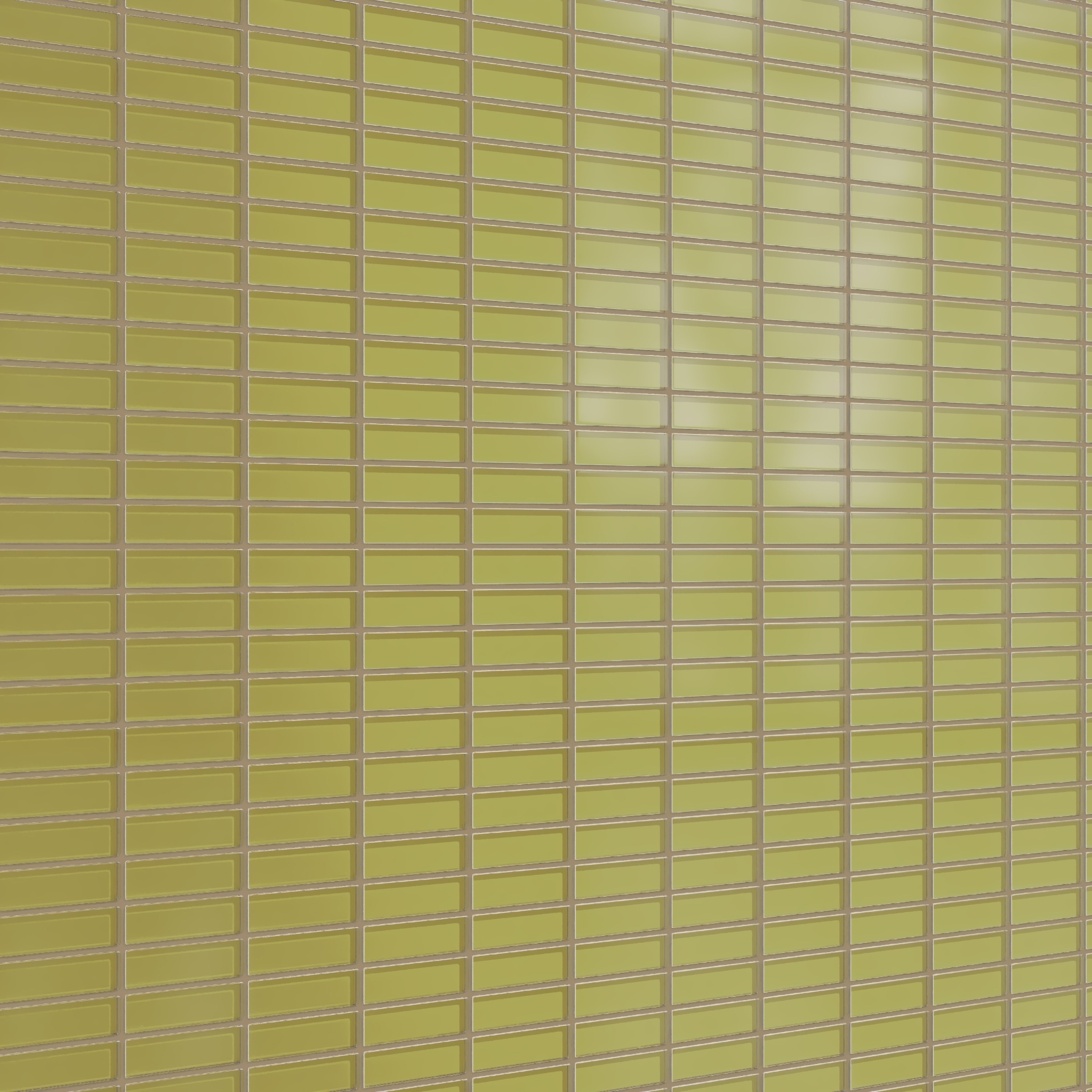 1x4 Straight Set Sheeted Glass Mosaic Tile in Pine Siskin Matte