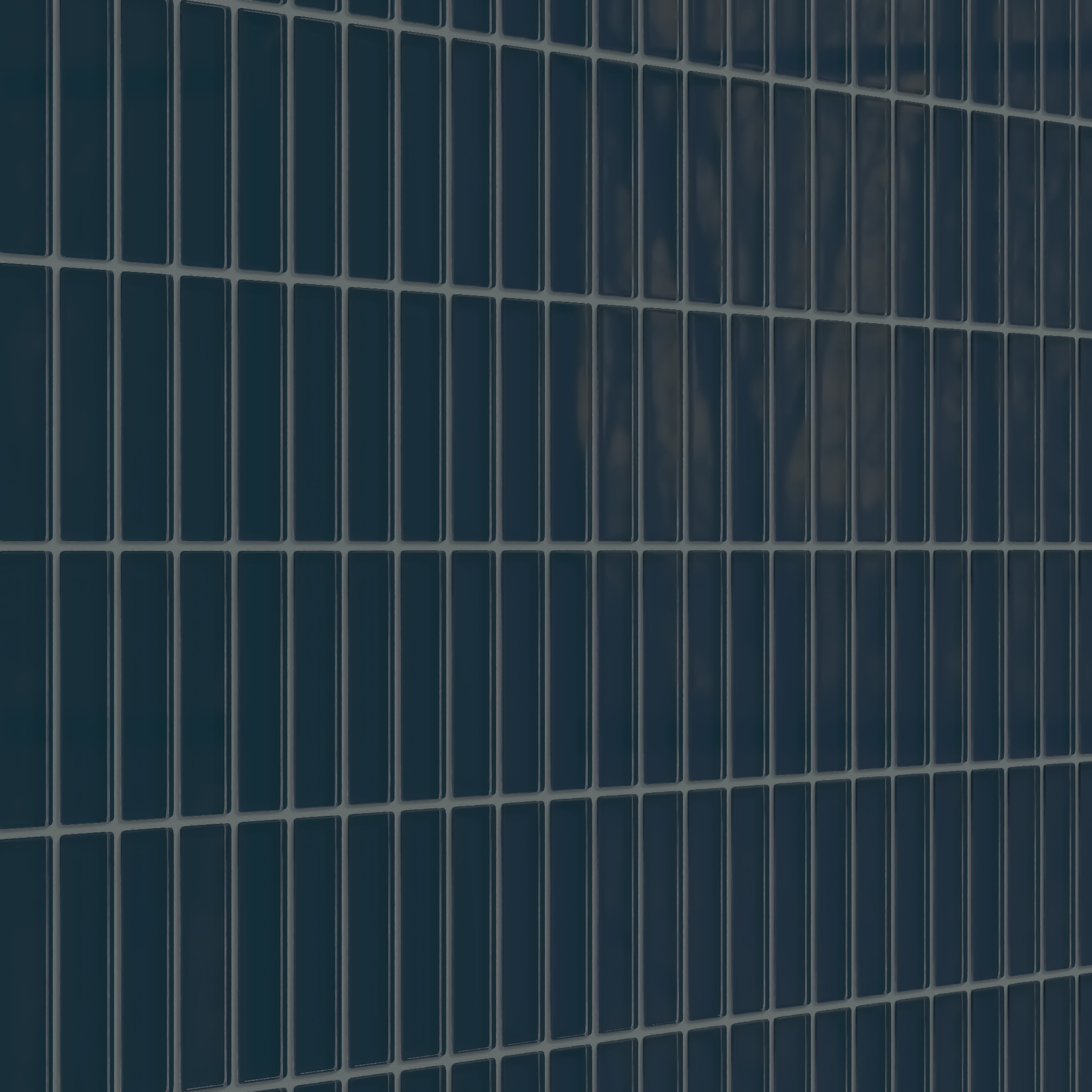 1x4 Straight Set Sheeted Glass Mosaic Tile in Grackle Gloss