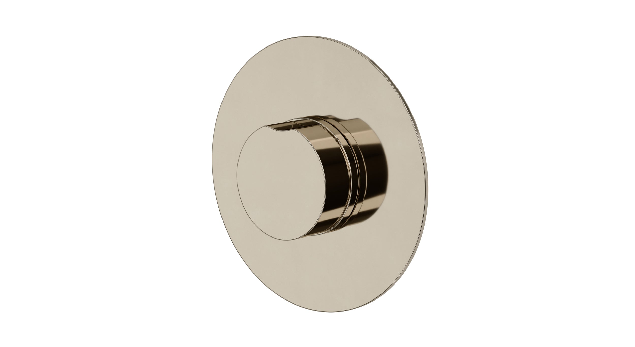 Foundry One Handle Wall Mount Shower Trim with Barrel Knob Handle in Polished Nickel