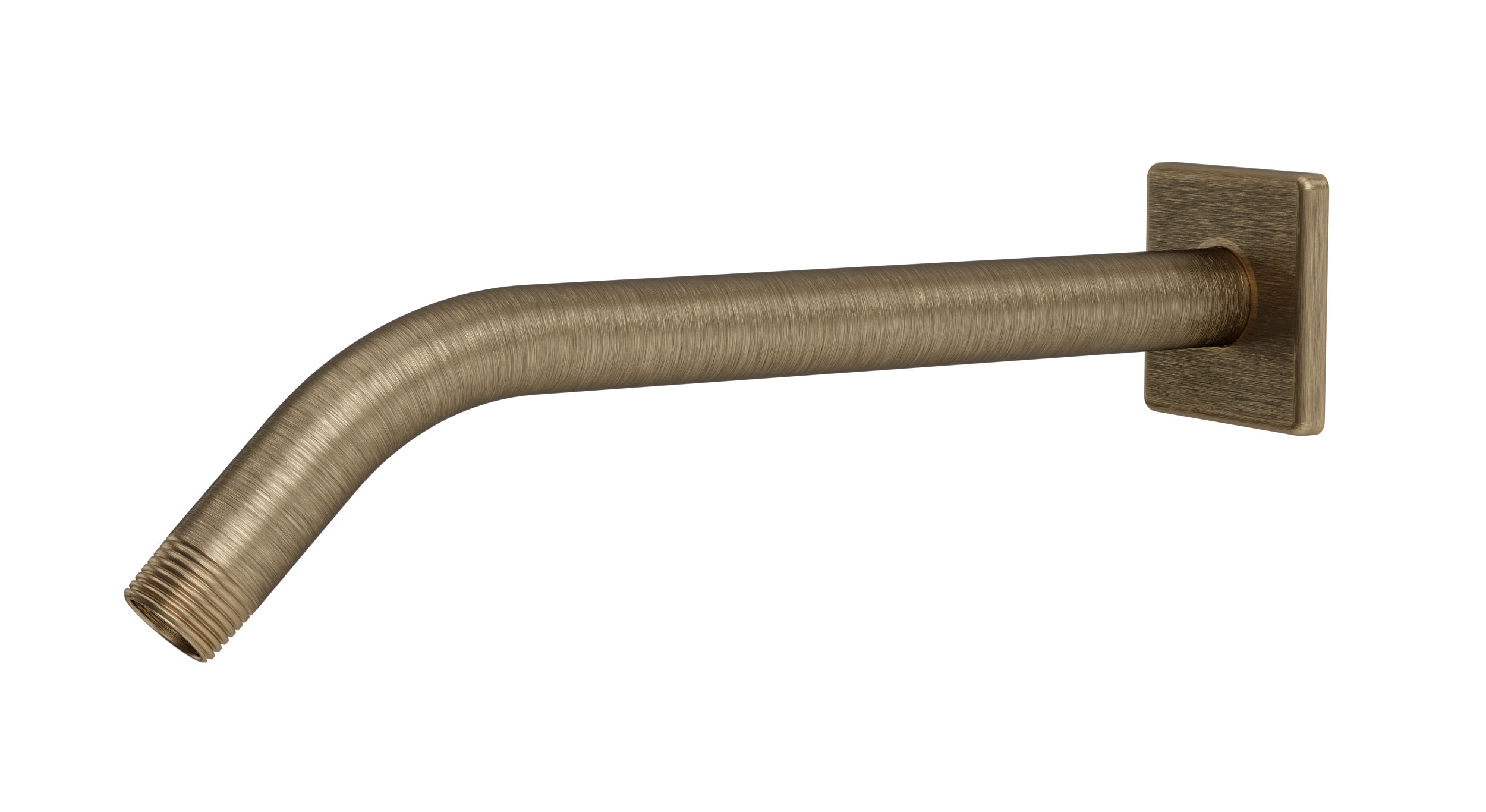 Flatiron 45-Degree 12" Shower Arm with Flange in Antique Brass