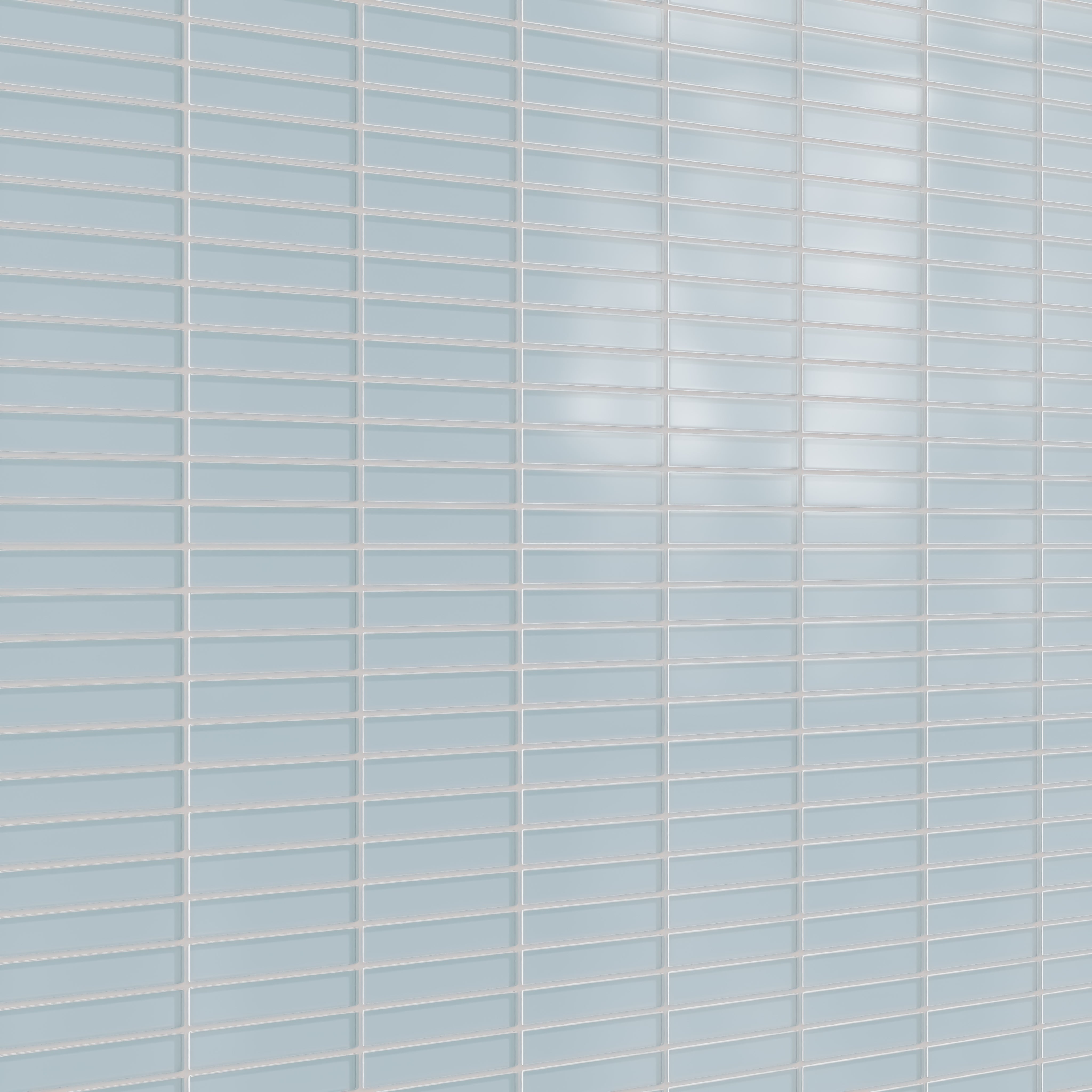 1x6 Straight Set Sheeted Glass Mosaic Tile in Partridge Matte