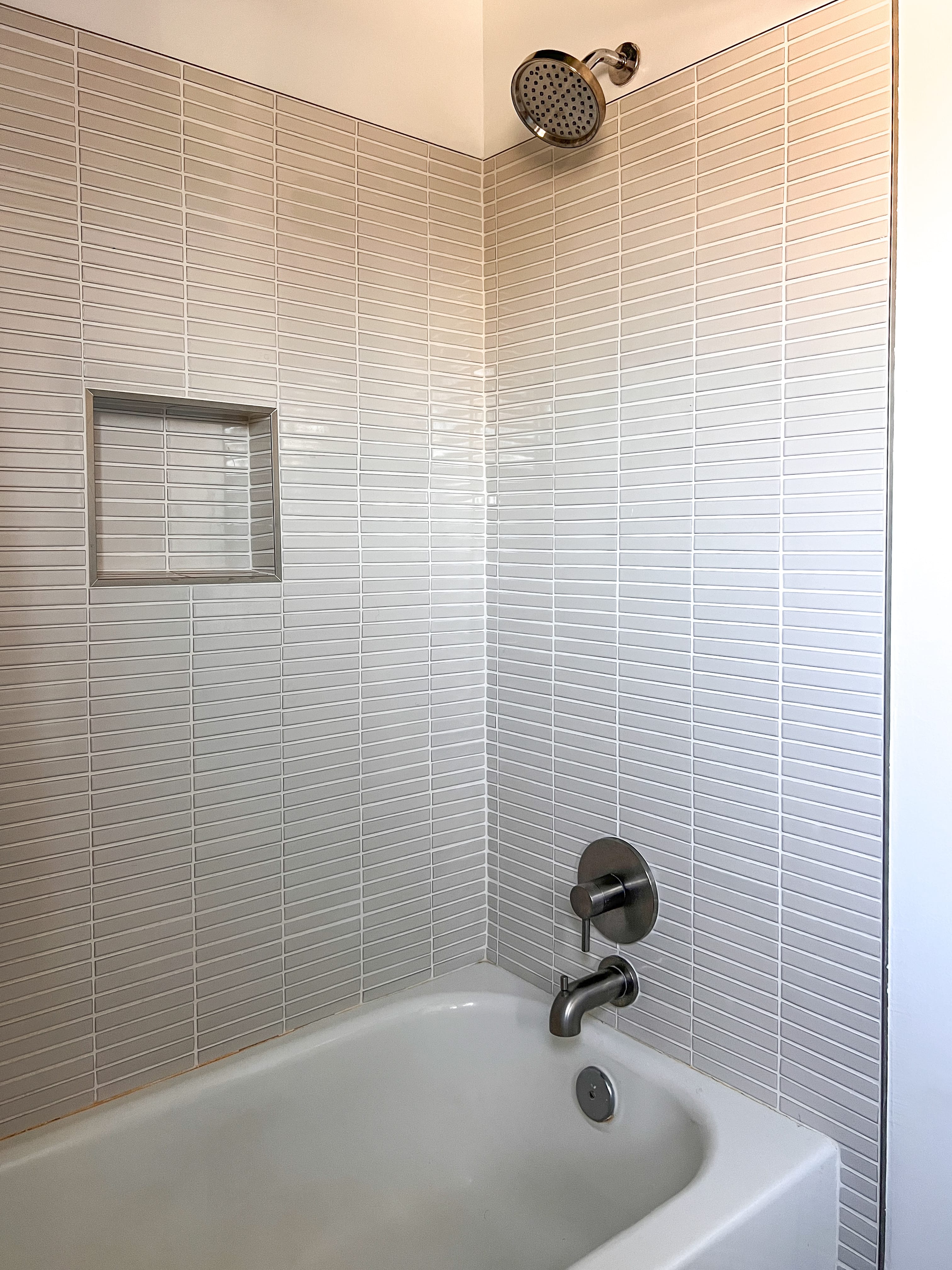 1x6 Straight Set Sheeted Original Ceramic Mosaic Tile in Feldspar Gloss