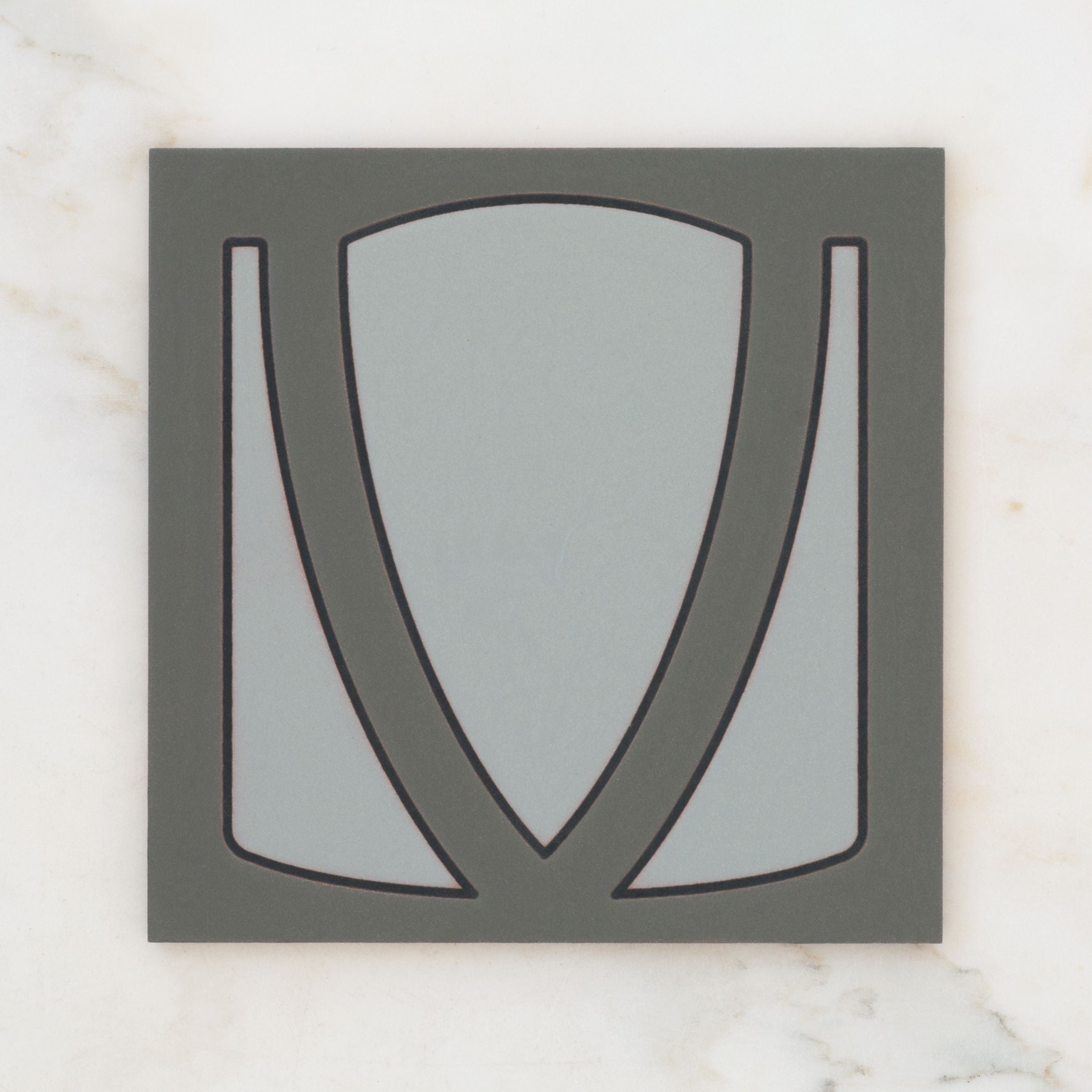 8x8 Handpainted Tile Los Angeles in Grey Motif