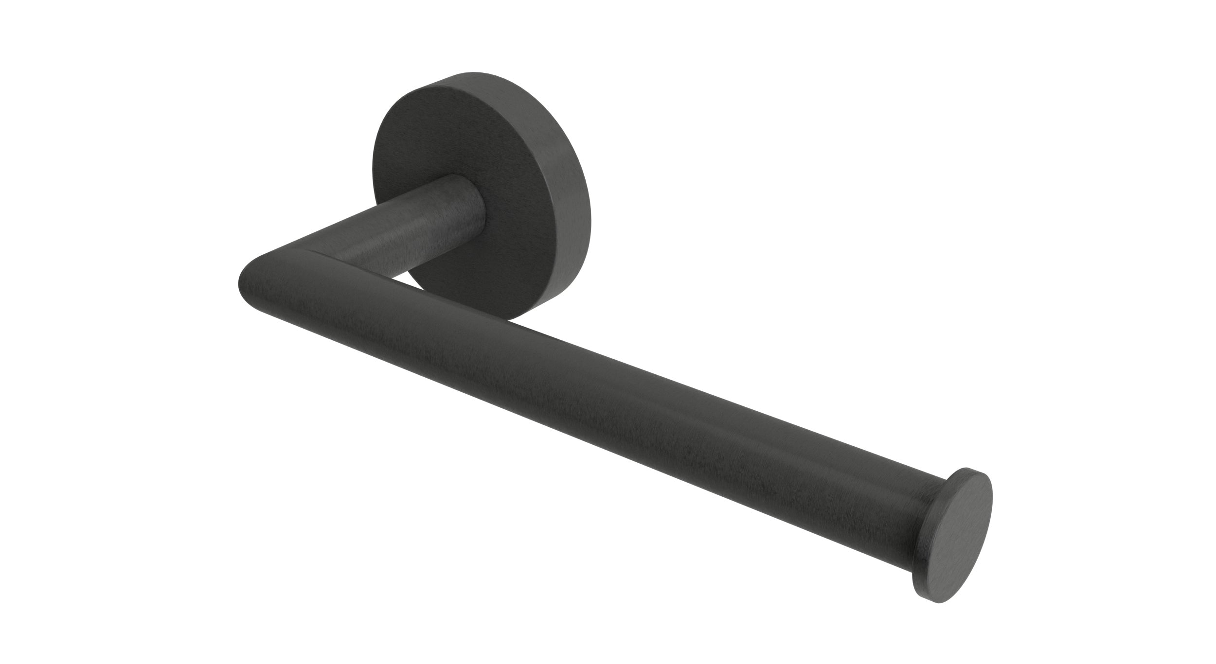 Contour Single Post Paper Holder in Blackened Nickel