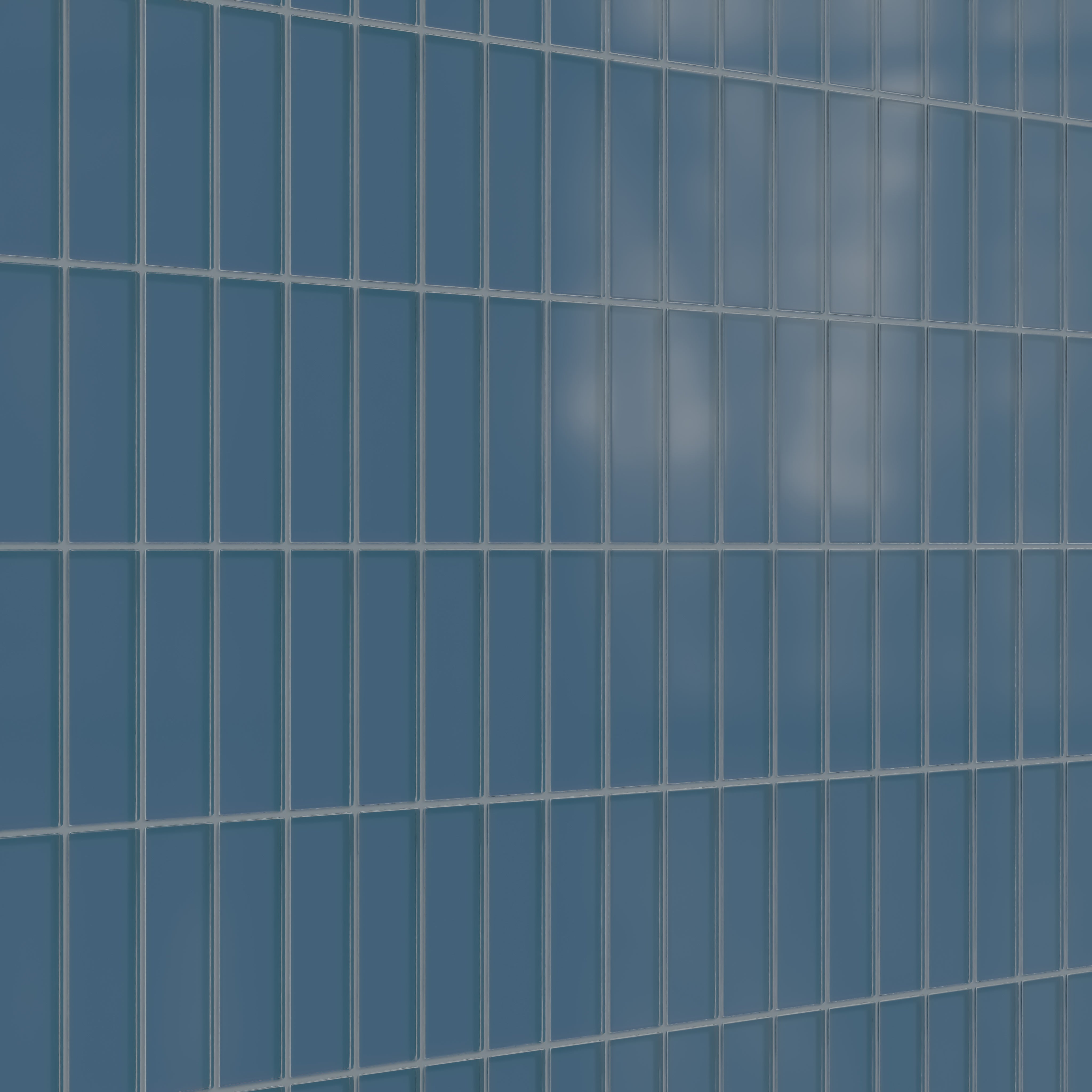 2x6 Glass Tile in Blue Jay Matte