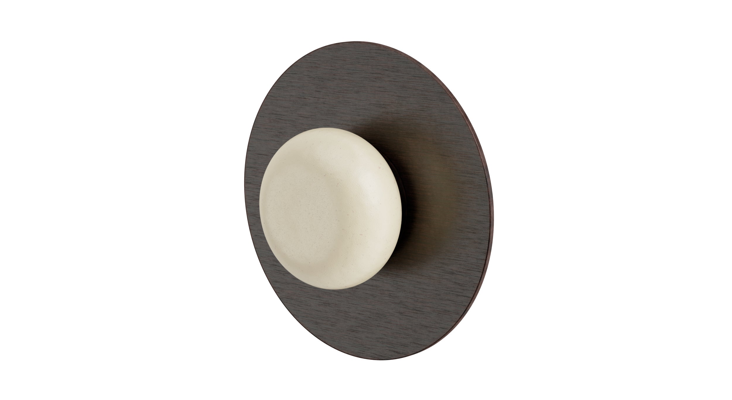 Foundry One Handle Wall Mount Shower Trim with Pebble Ceramic Knob Handle in Antique Bronze