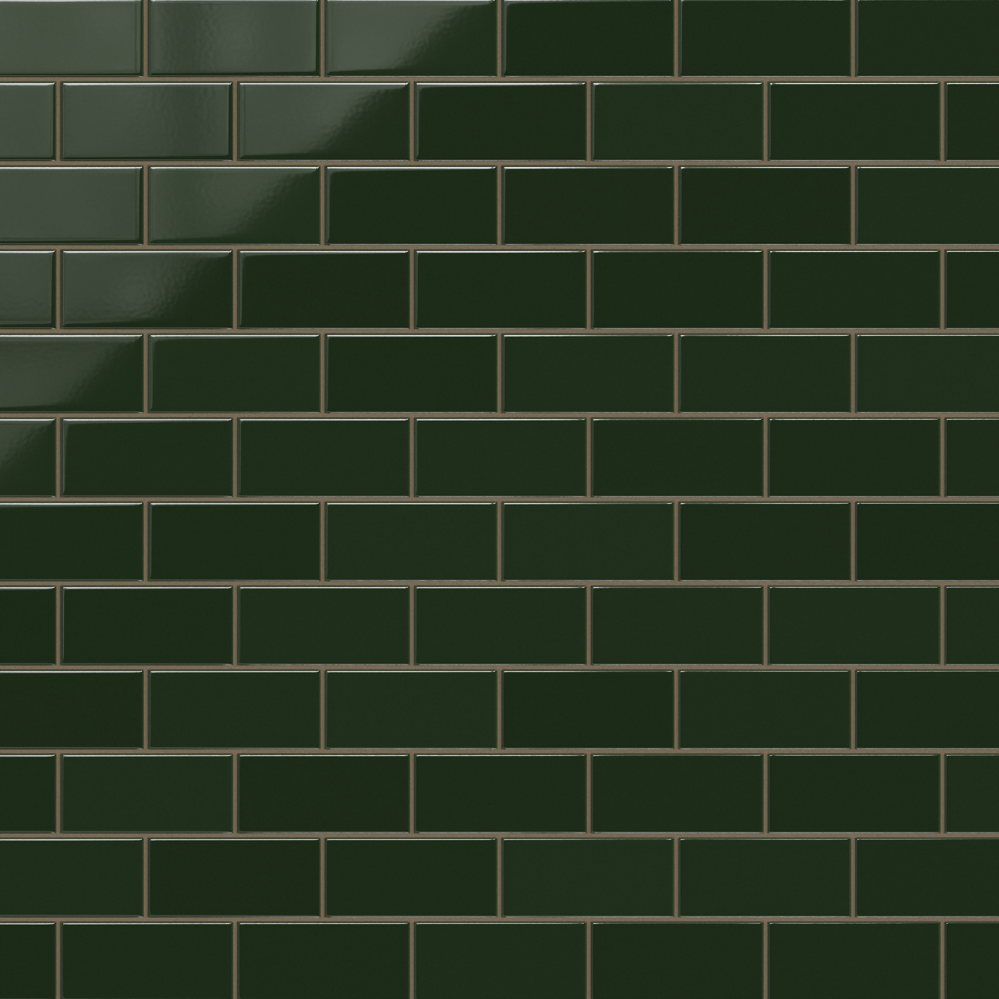 3x6 Original Ceramic Tile in Hunter Green Gloss