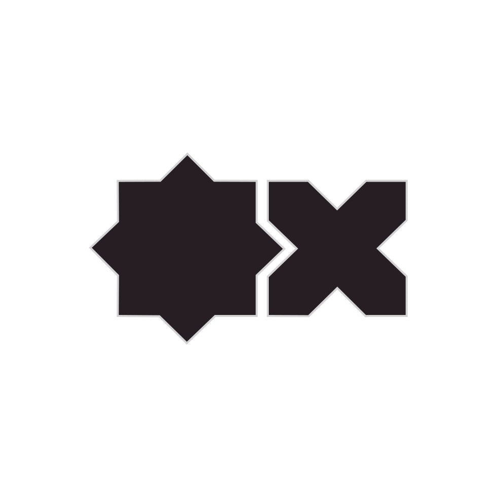 Star & Cross Original Ceramic Tile in Burnt Umber