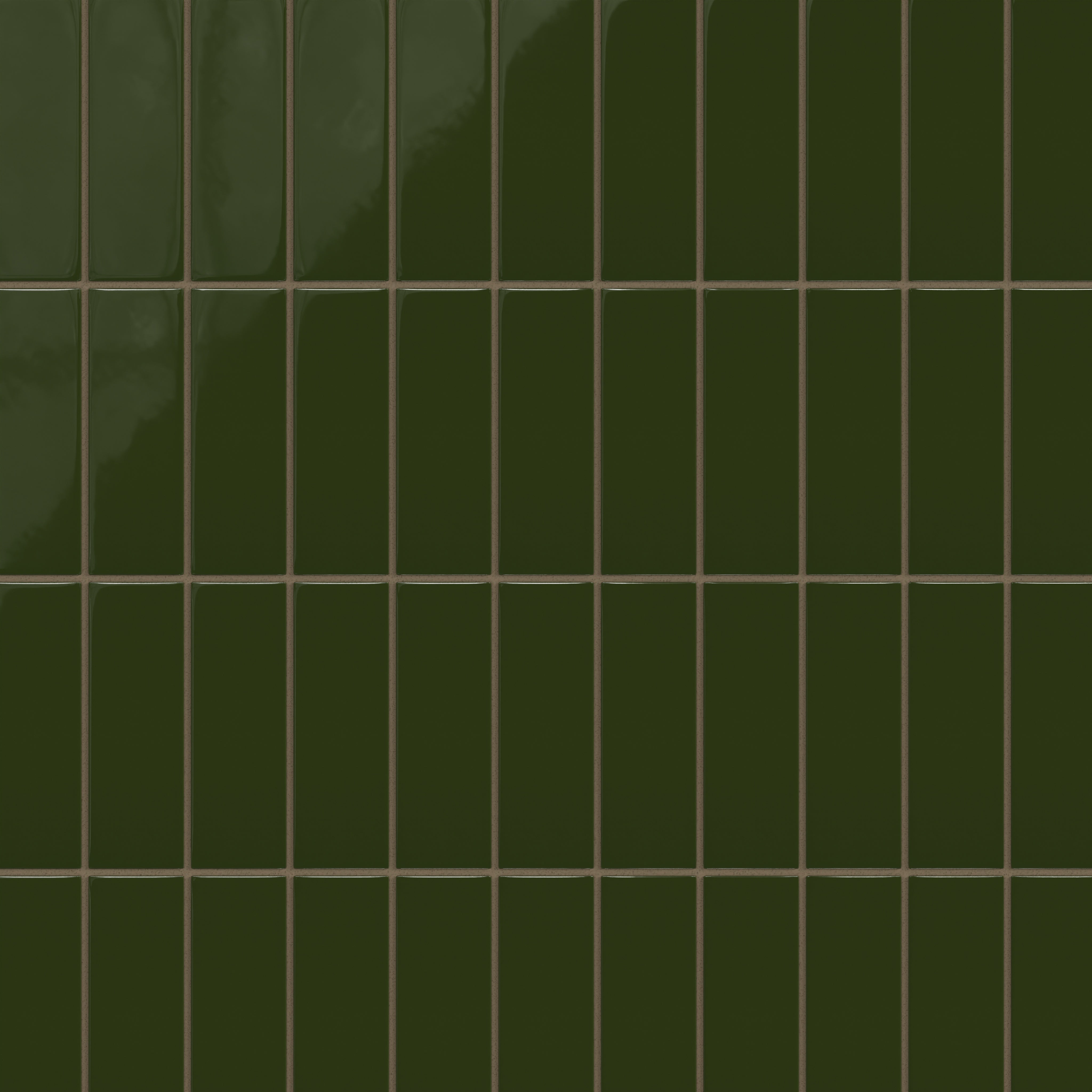 2x6 Natural Press Ceramic Tile in Green Apatite Gloss