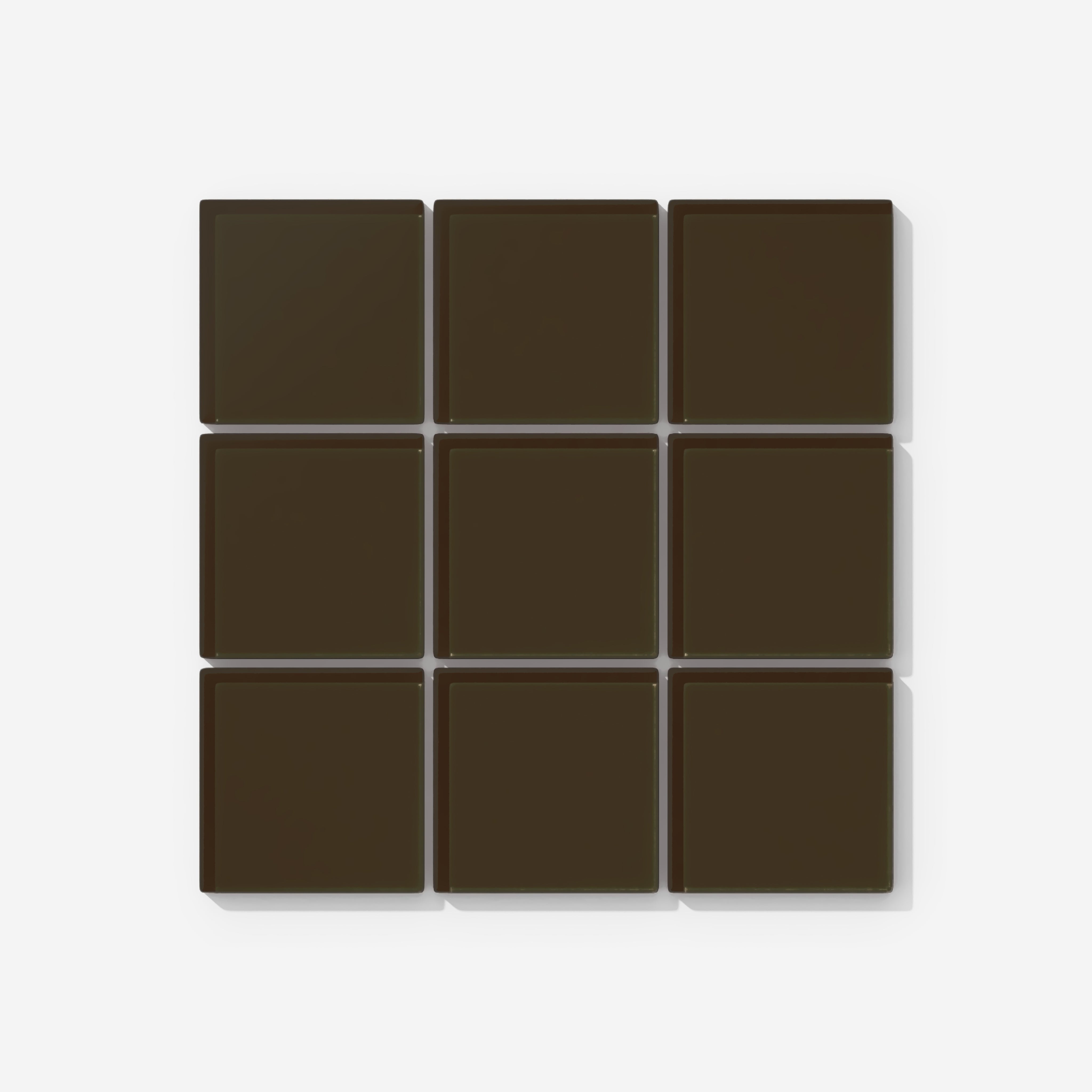 3x3 Straight Set Sheeted Glass Mosaic Tile in Osprey Matte