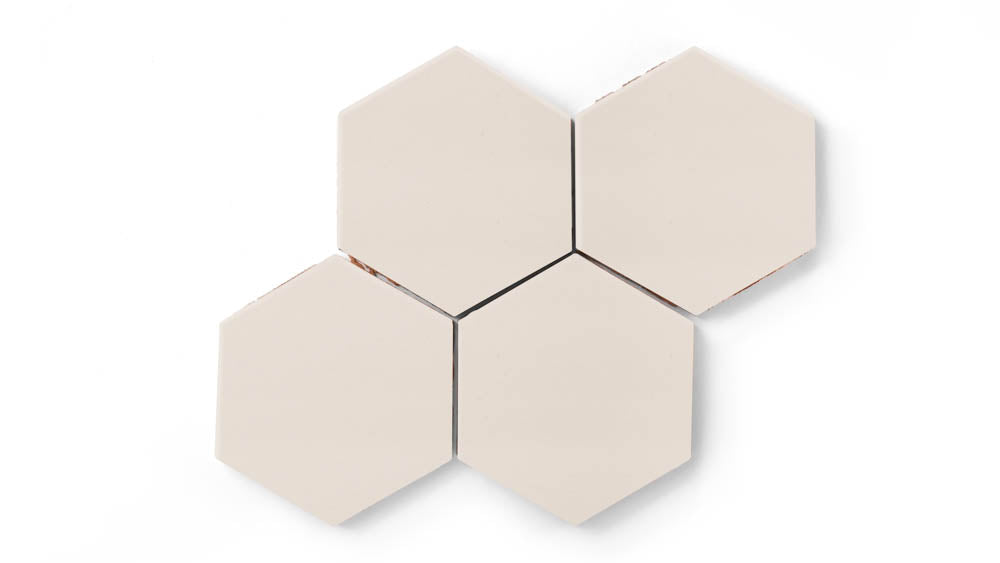 6" Hexagon Original Ceramic Tile in Ivory Gloss
