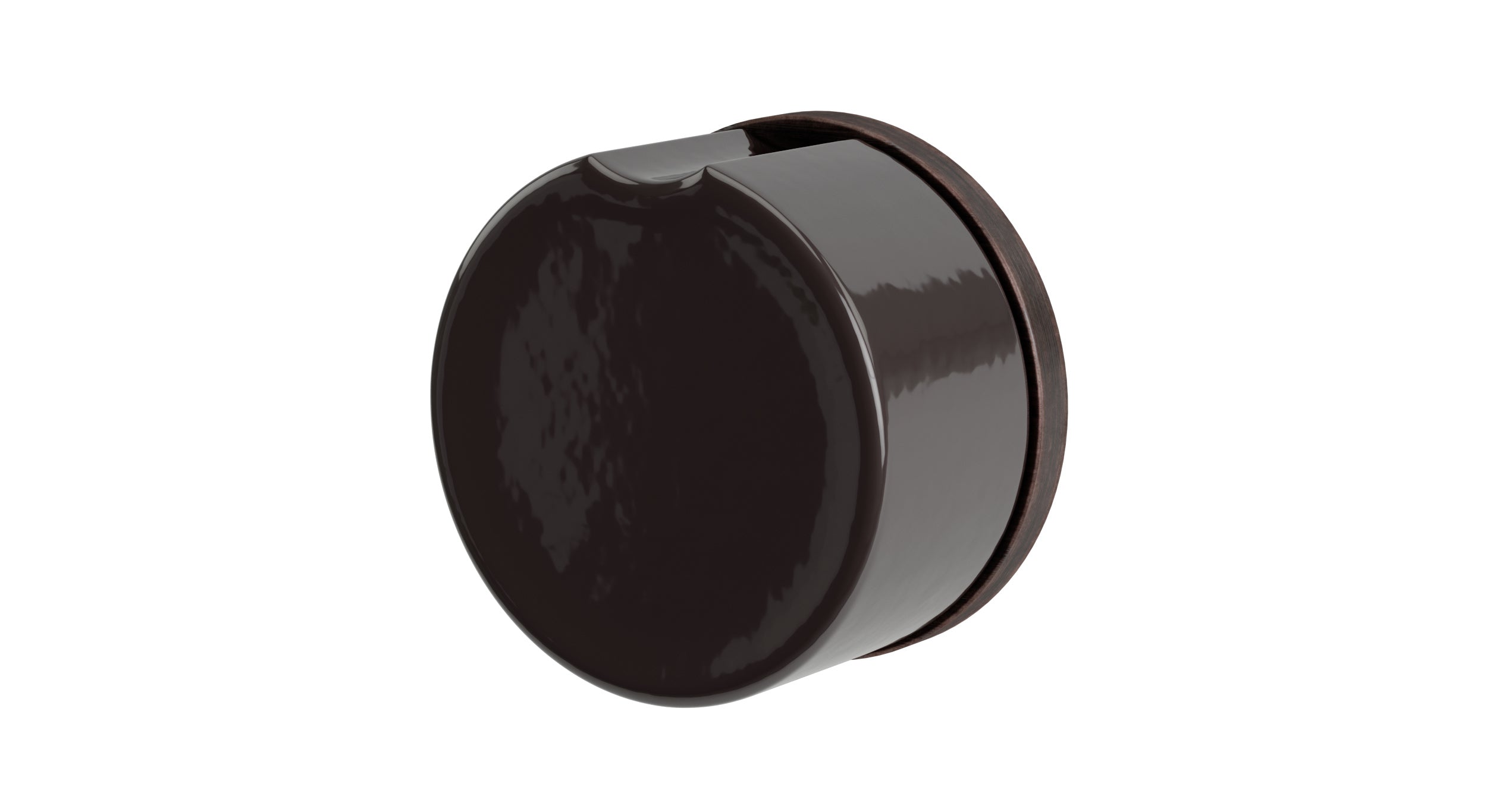 Foundry One Handle Wall Mount Diverter/Volume Control Shower Trim with Groove Ceramic Knob Handle in Antique Bronze