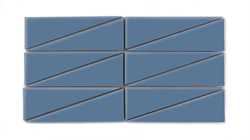 Right Scalene Triangle Original Ceramic Tile in Caribbean Sea Matte