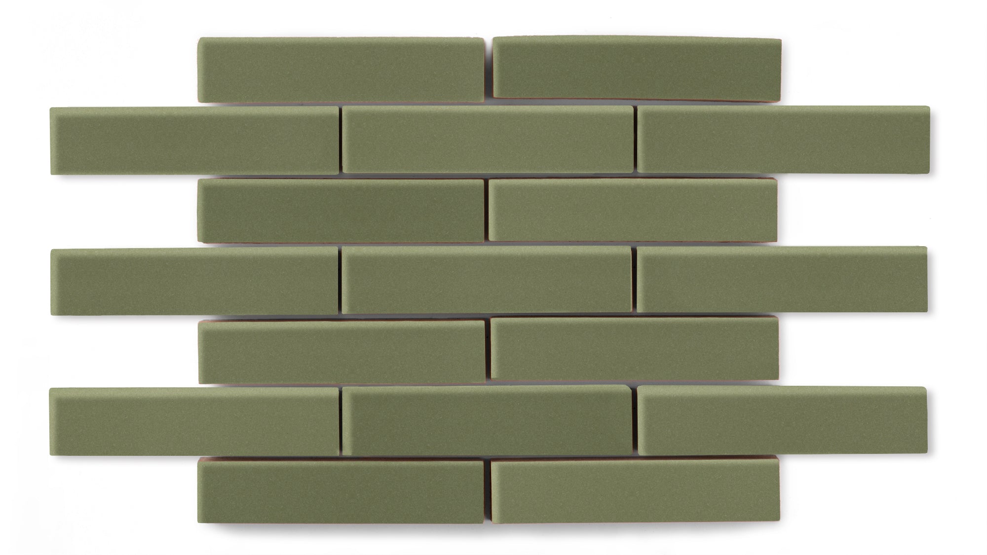 1x4 Half Offset Sheeted Original Ceramic Mosaic Tile in Peabody Gloss