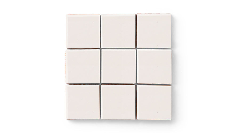 3x3 Straight Set Sheeted Original Ceramic Mosaic Tile in Feldspar Gloss