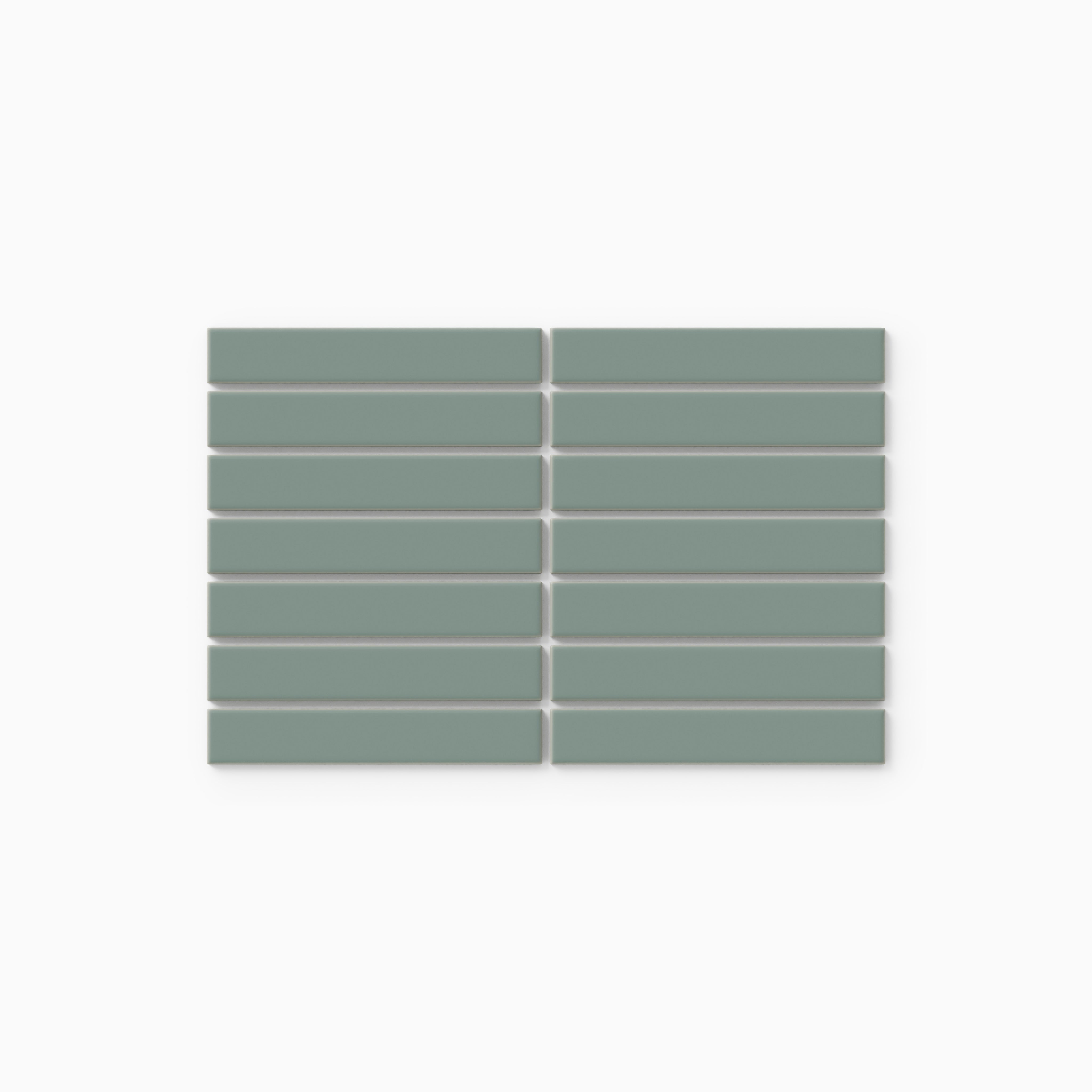 1x6 Straight Set Sheeted Original Ceramic Mosaic Tile in Flagstone Gloss