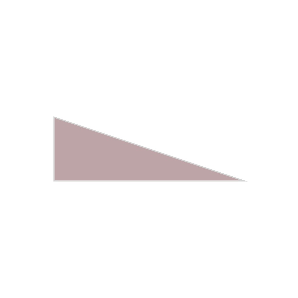 Right Scalene Triangle Original Ceramic Tile in Painted Sky Matte