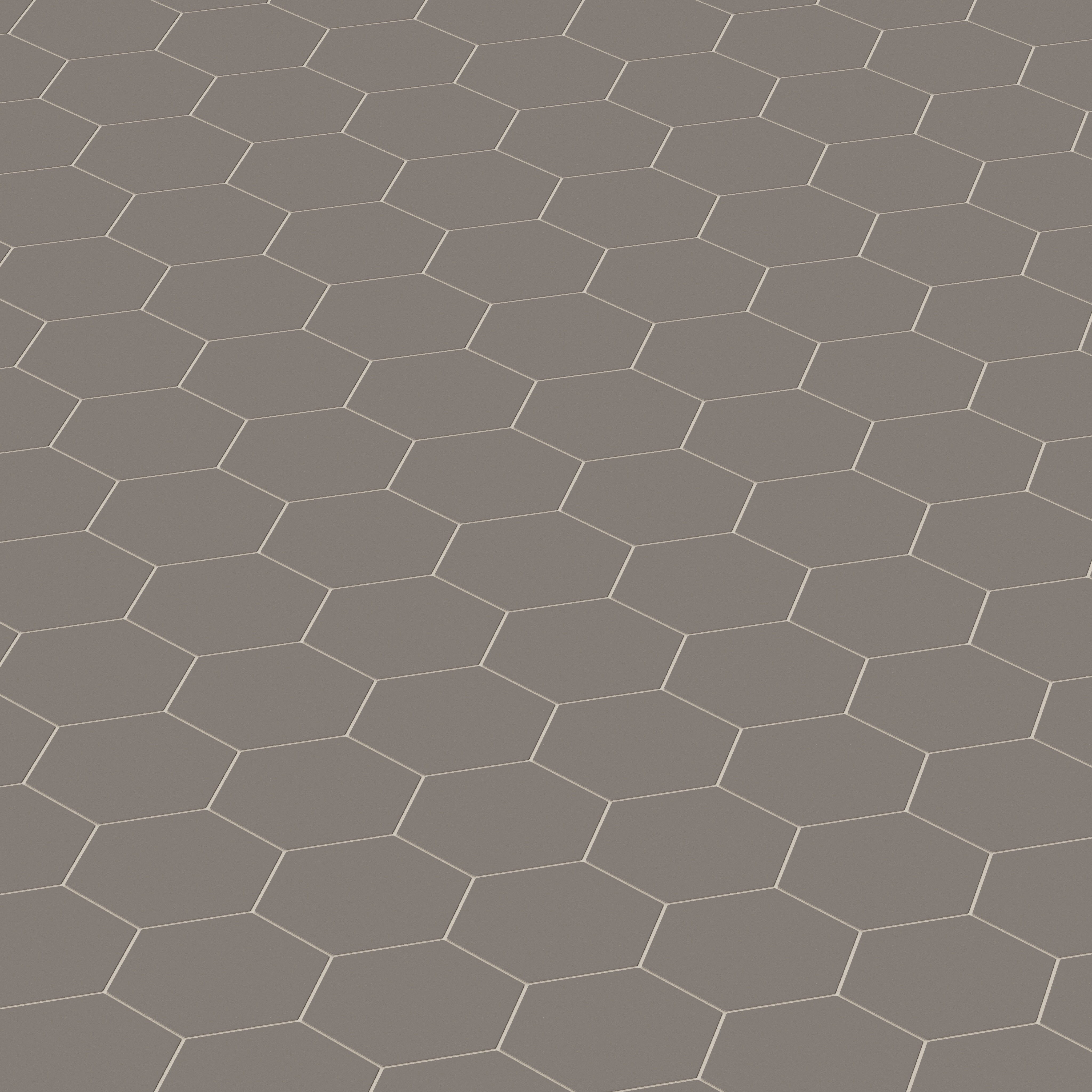 8" Hexagon Natural Press Ceramic Tile in Timberline Matte