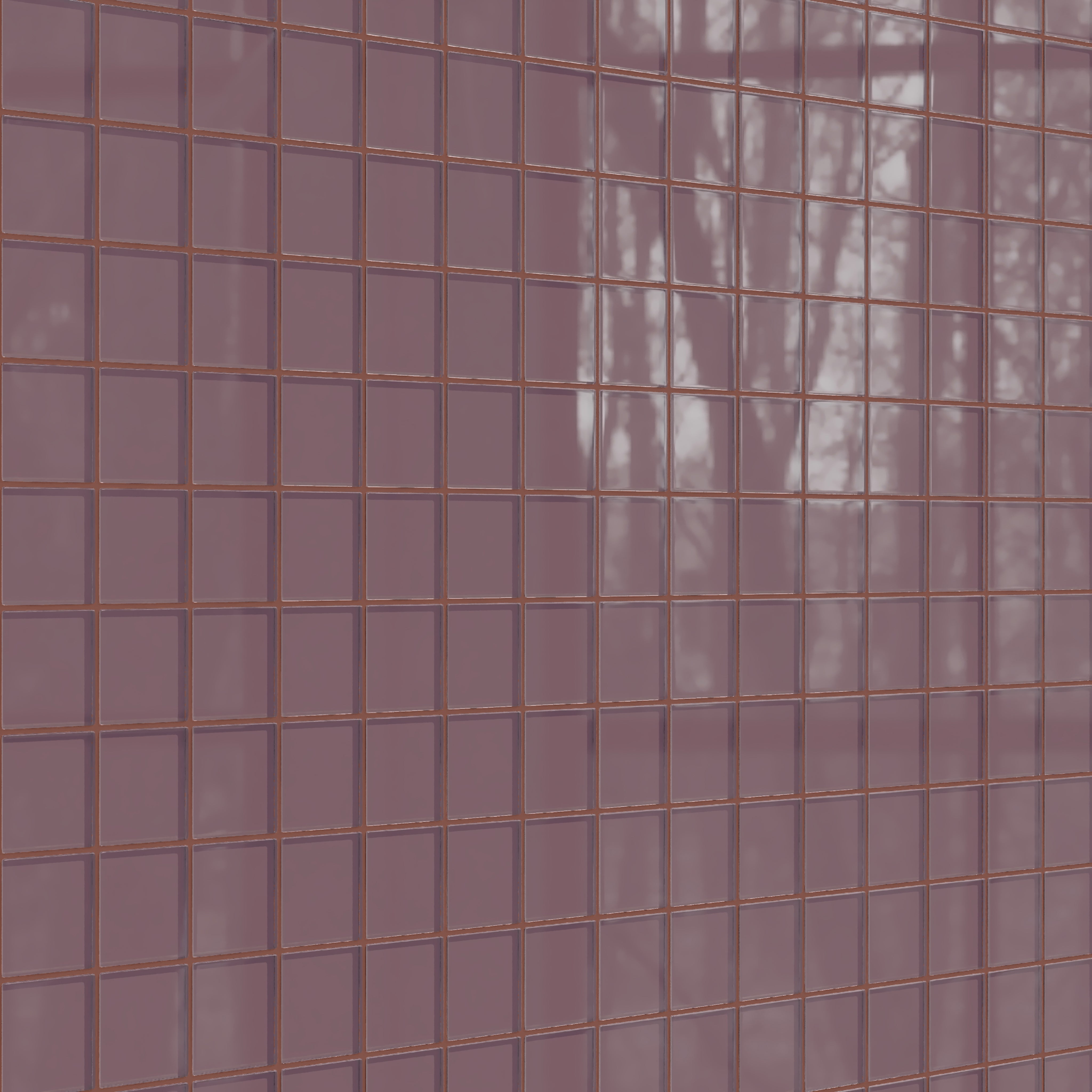 3x3 Straight Set Sheeted Glass Mosaic Tile in Crane Gloss