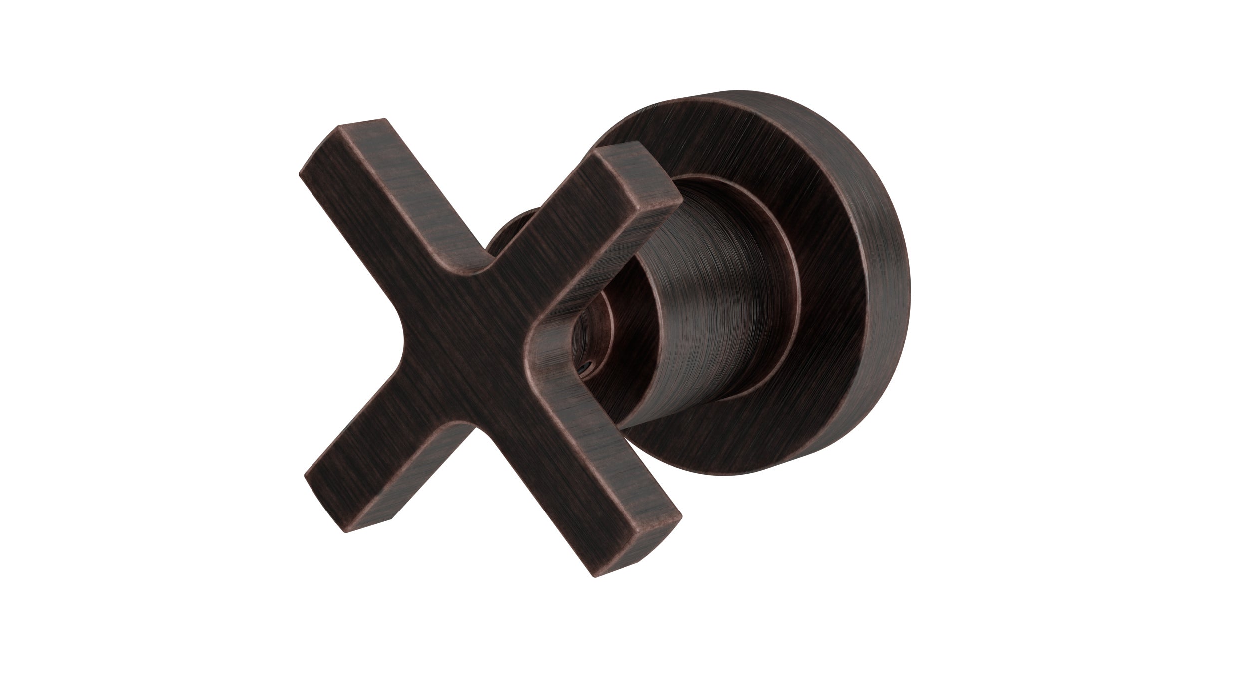 Flatiron One Handle Wall Mount Diverter/Volume Control Shower Trim with Linear Cross Handle in Antique Bronze