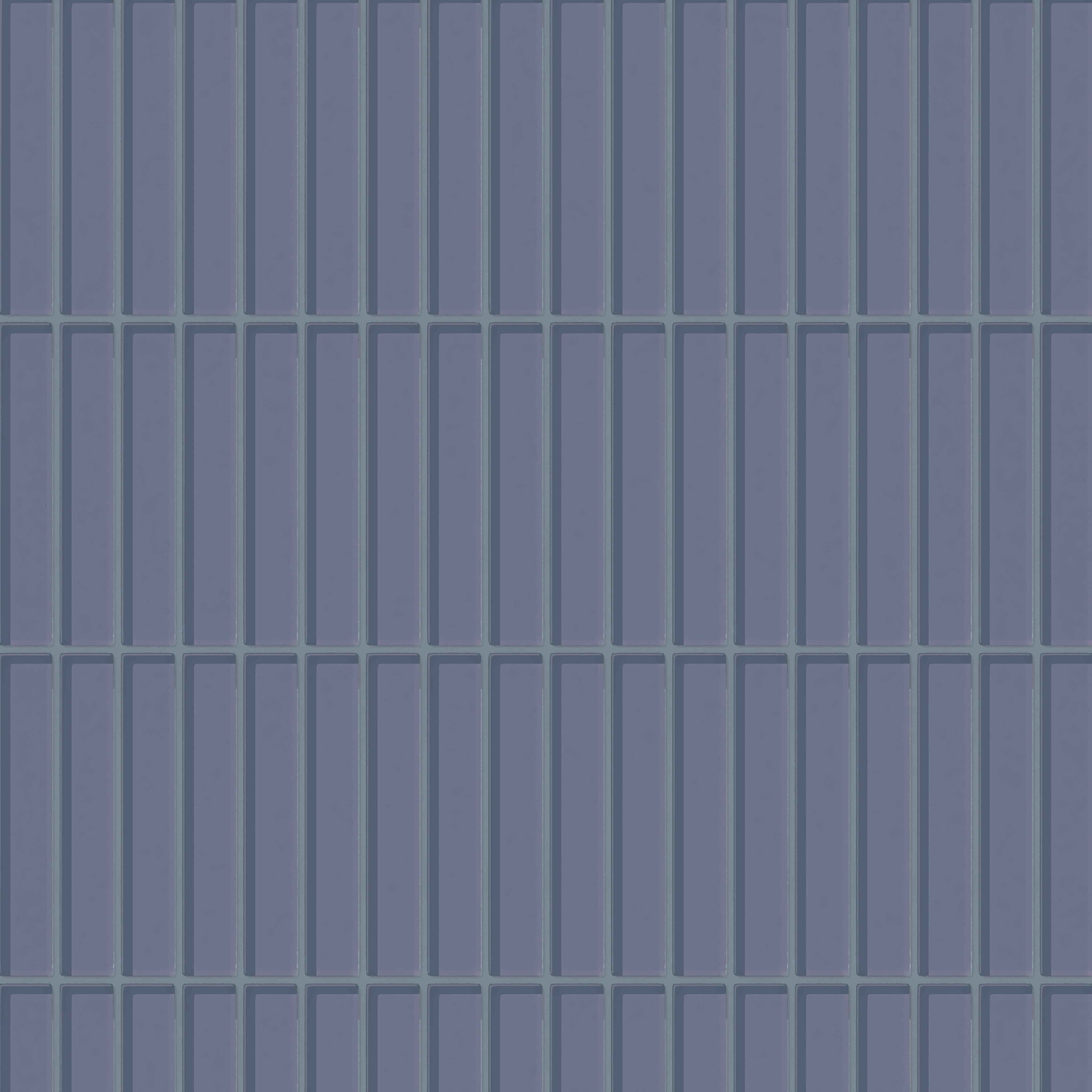 1x6 Straight Set Sheeted Glass Mosaic Tile in Nuthatch Gloss