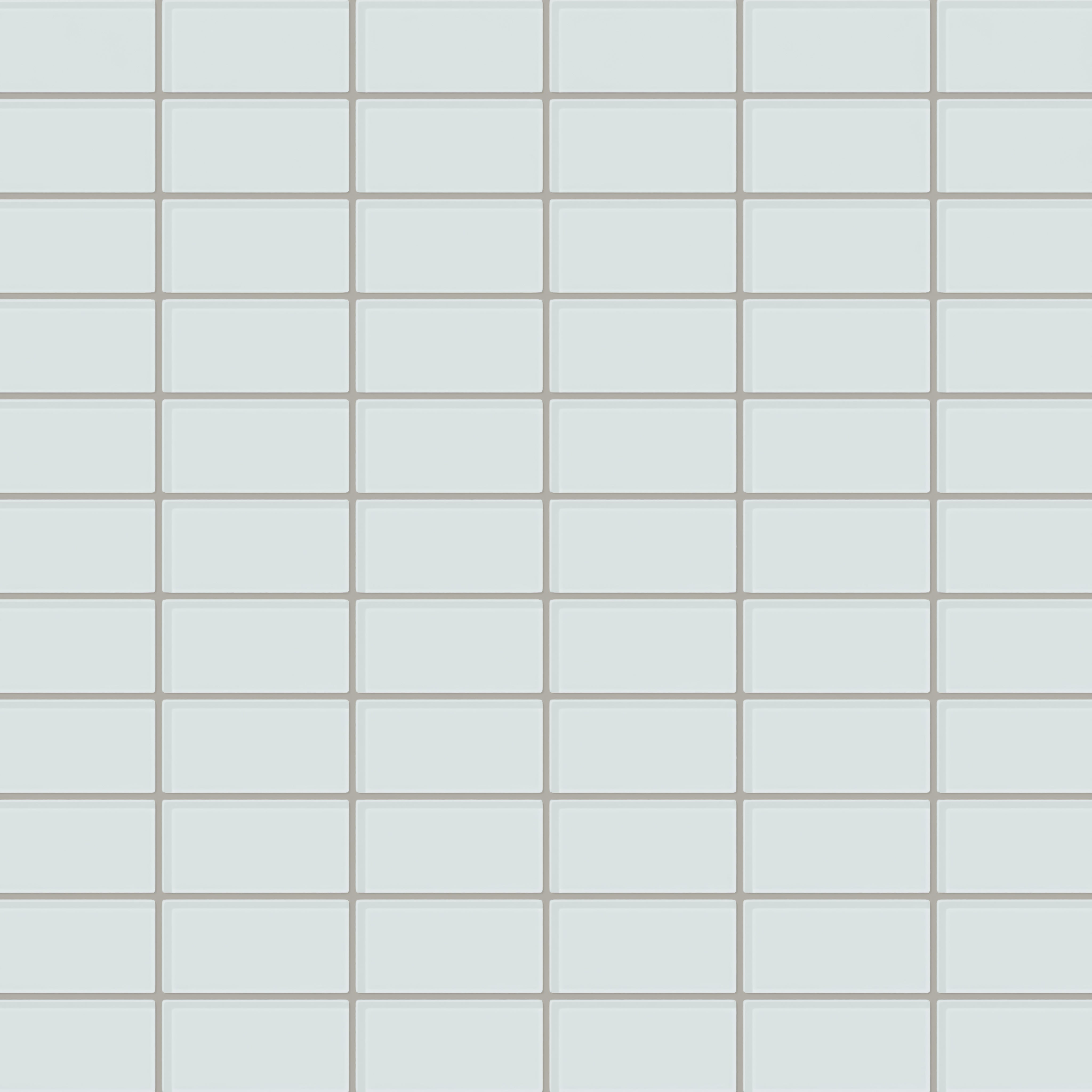 2x4 Straight Set Sheeted Glass Mosaic Tile in Warbler Gloss