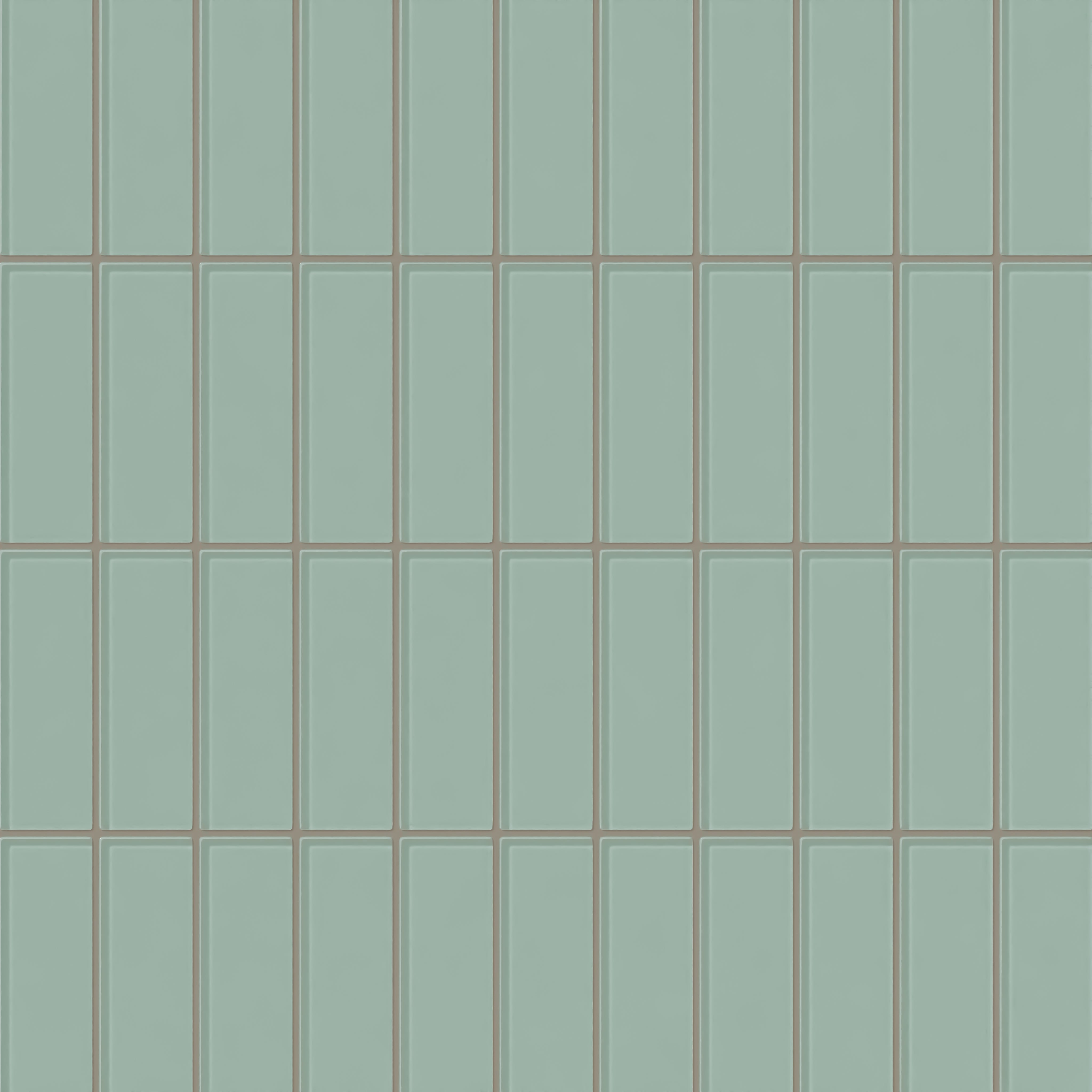 2x6 Glass Tile in Kingfisher Gloss