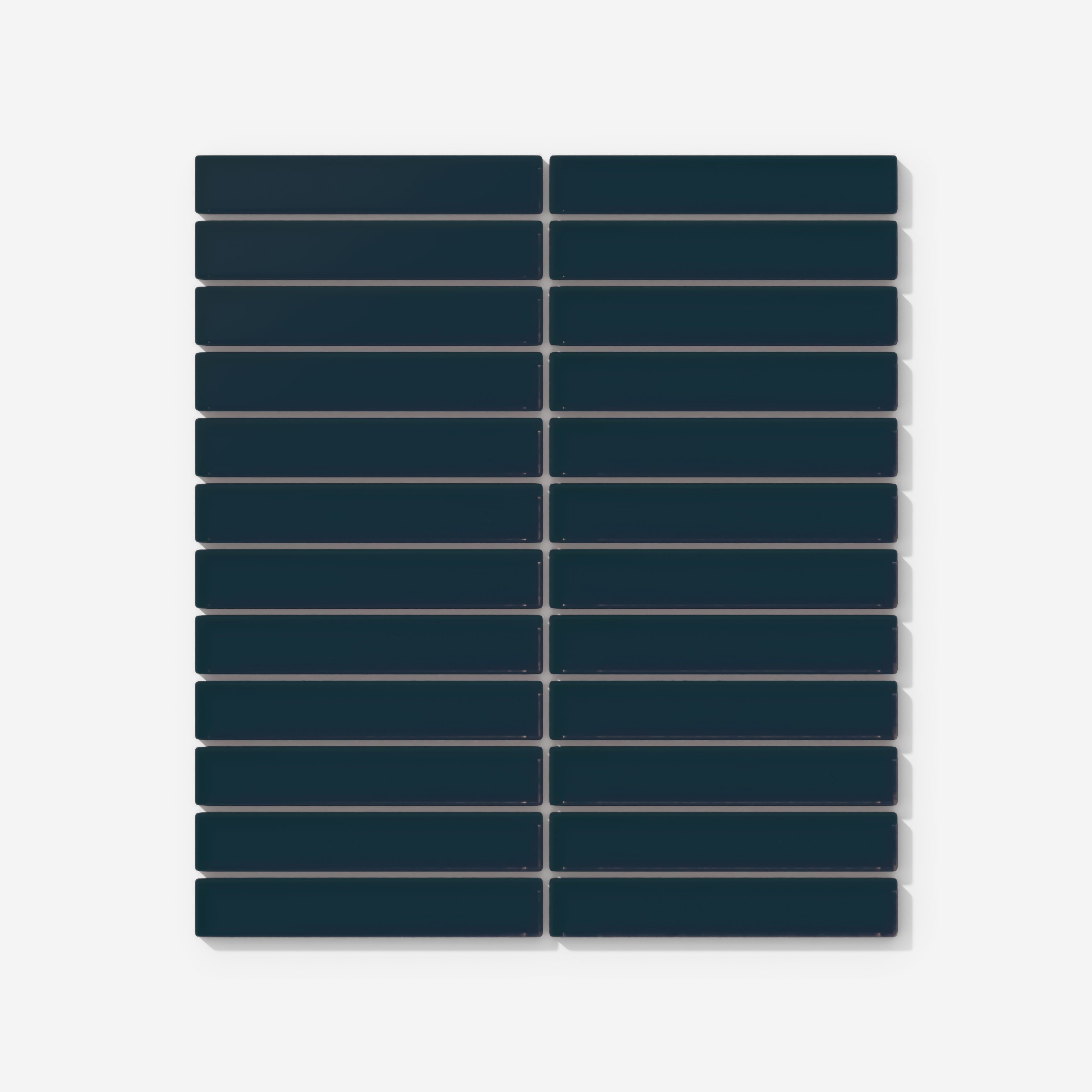 1x6 Straight Set Sheeted Glass Mosaic Tile in Grackle Matte