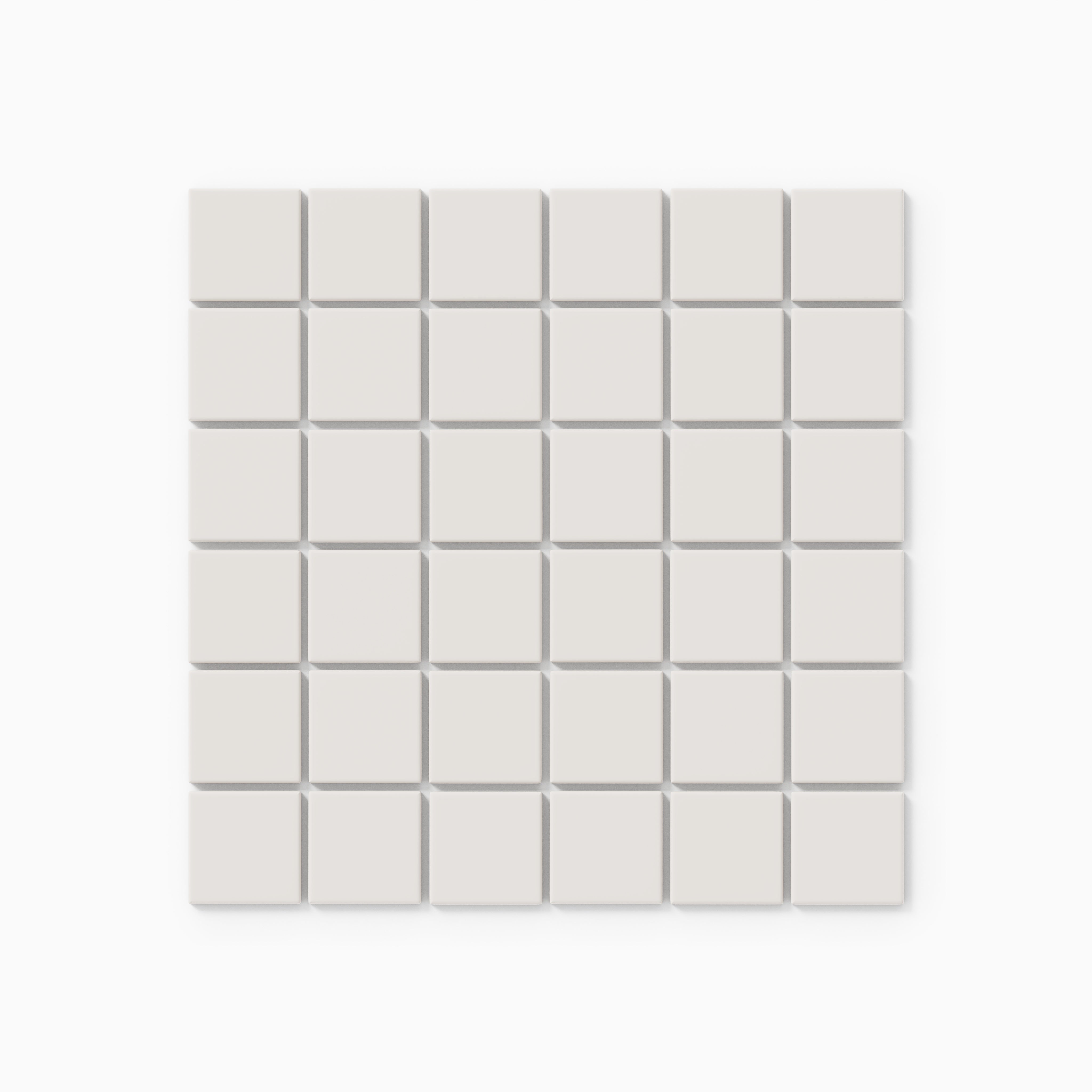2x2 Straight Set Sheeted Natural Press Ceramic Mosaic Tile in Pearl Matte
