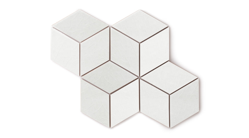Large Diamond Original Ceramic Tile in Frost Gloss