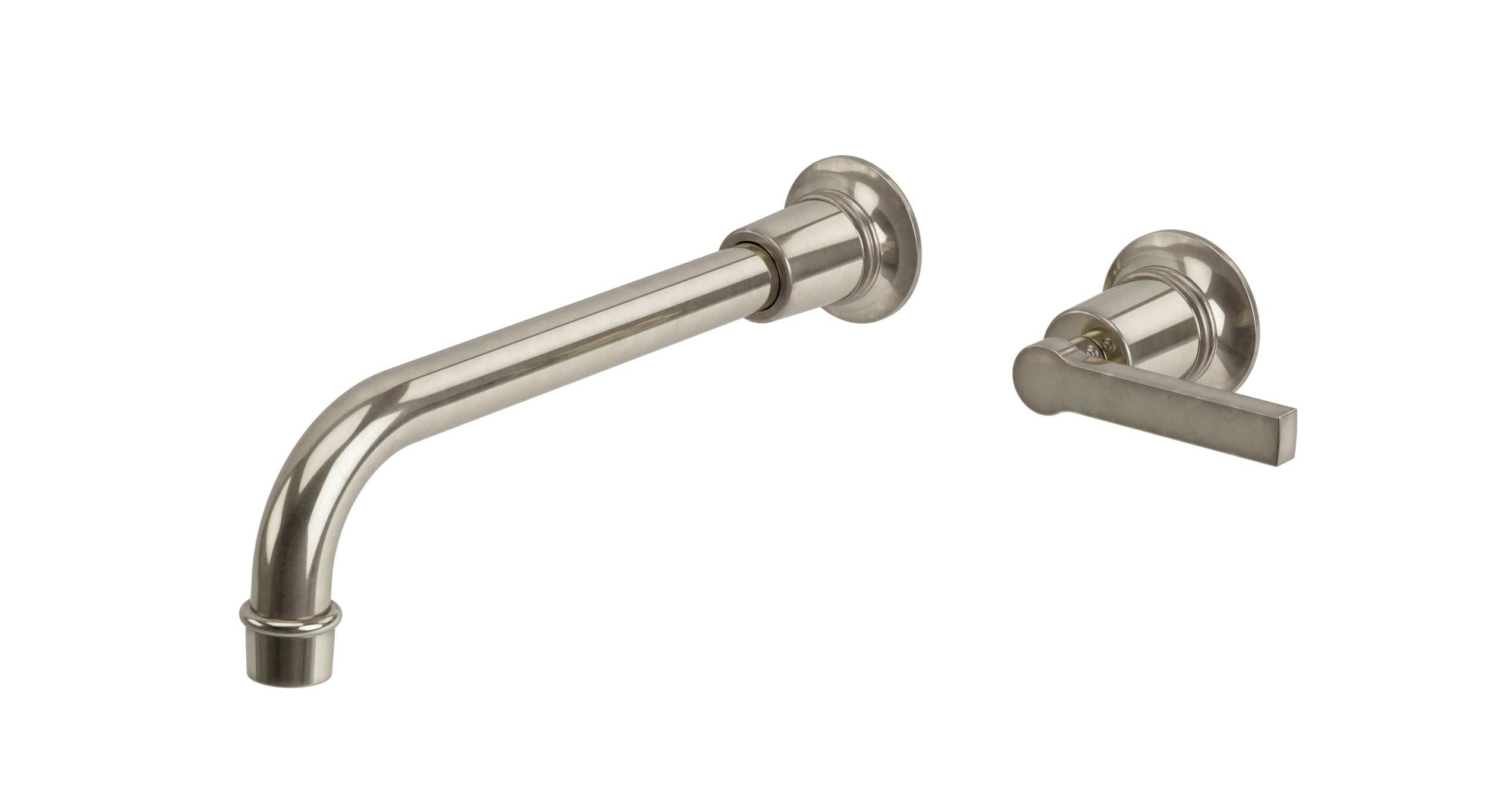 Emerson One Handle Wall Mount 10" Lavatory Faucet with Classic Lever Handle in French Nickel