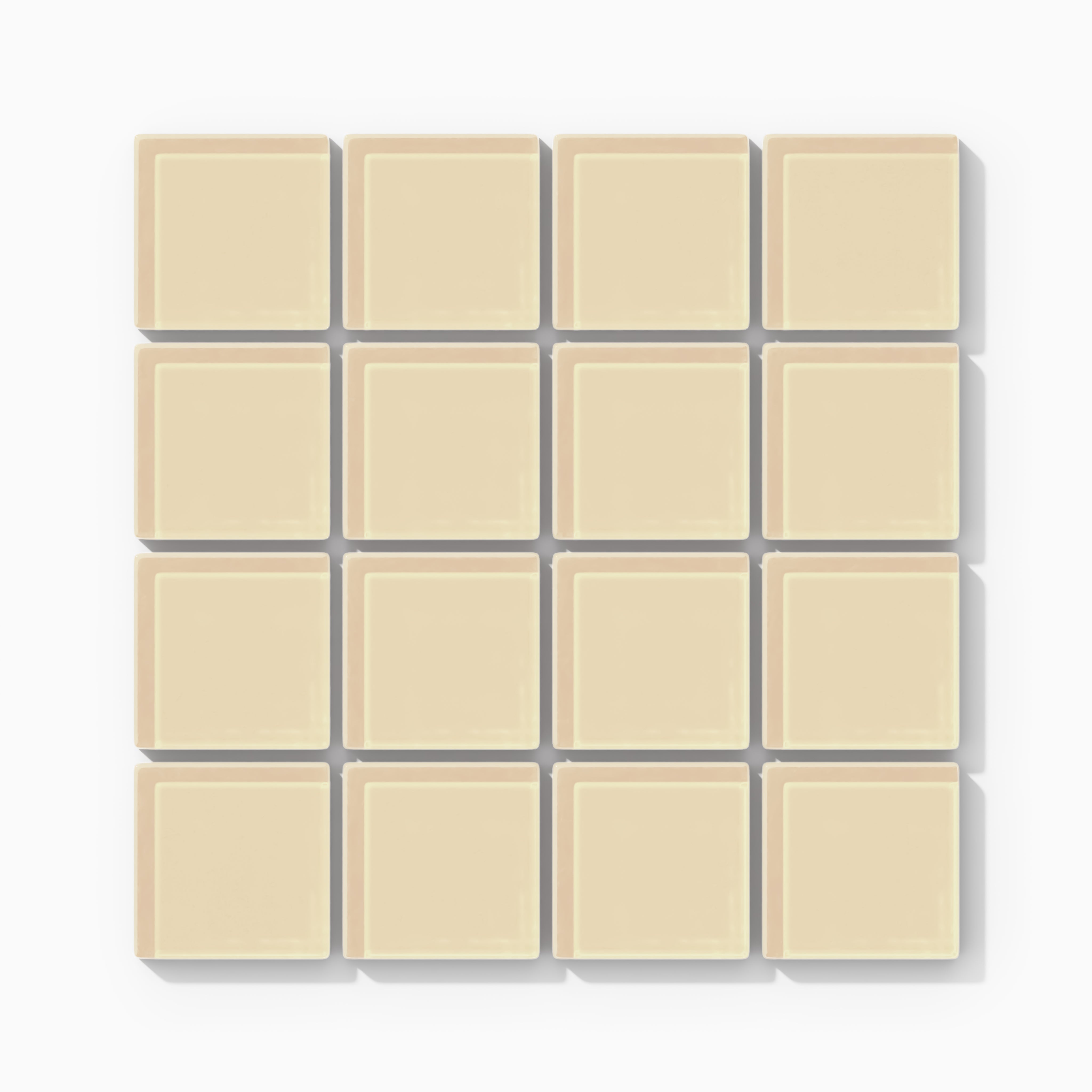 2x2 Straight Set Sheeted Glass Mosaic Tile in Chickadee Gloss
