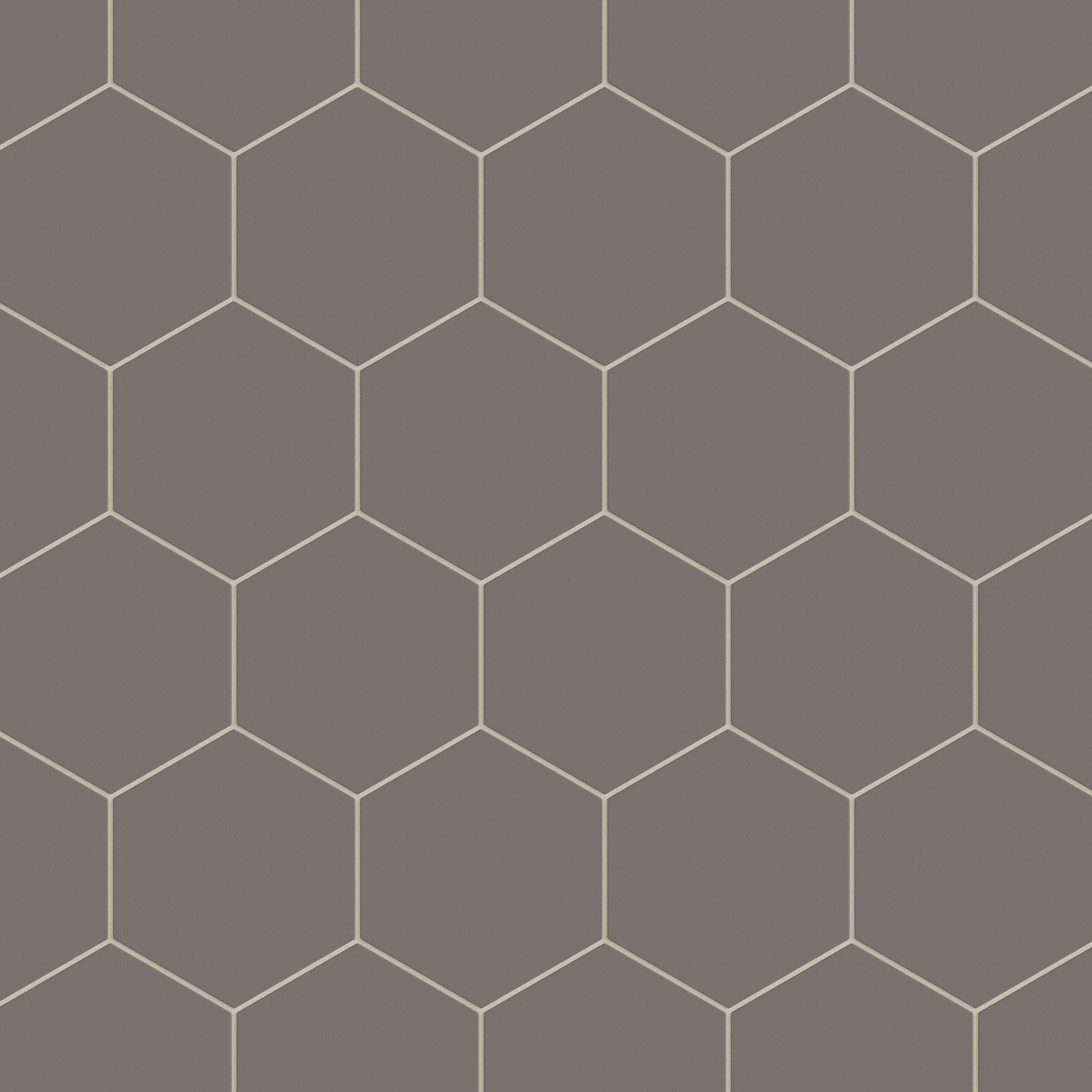 8" Hexagon Natural Press Ceramic Tile in Timberline Matte