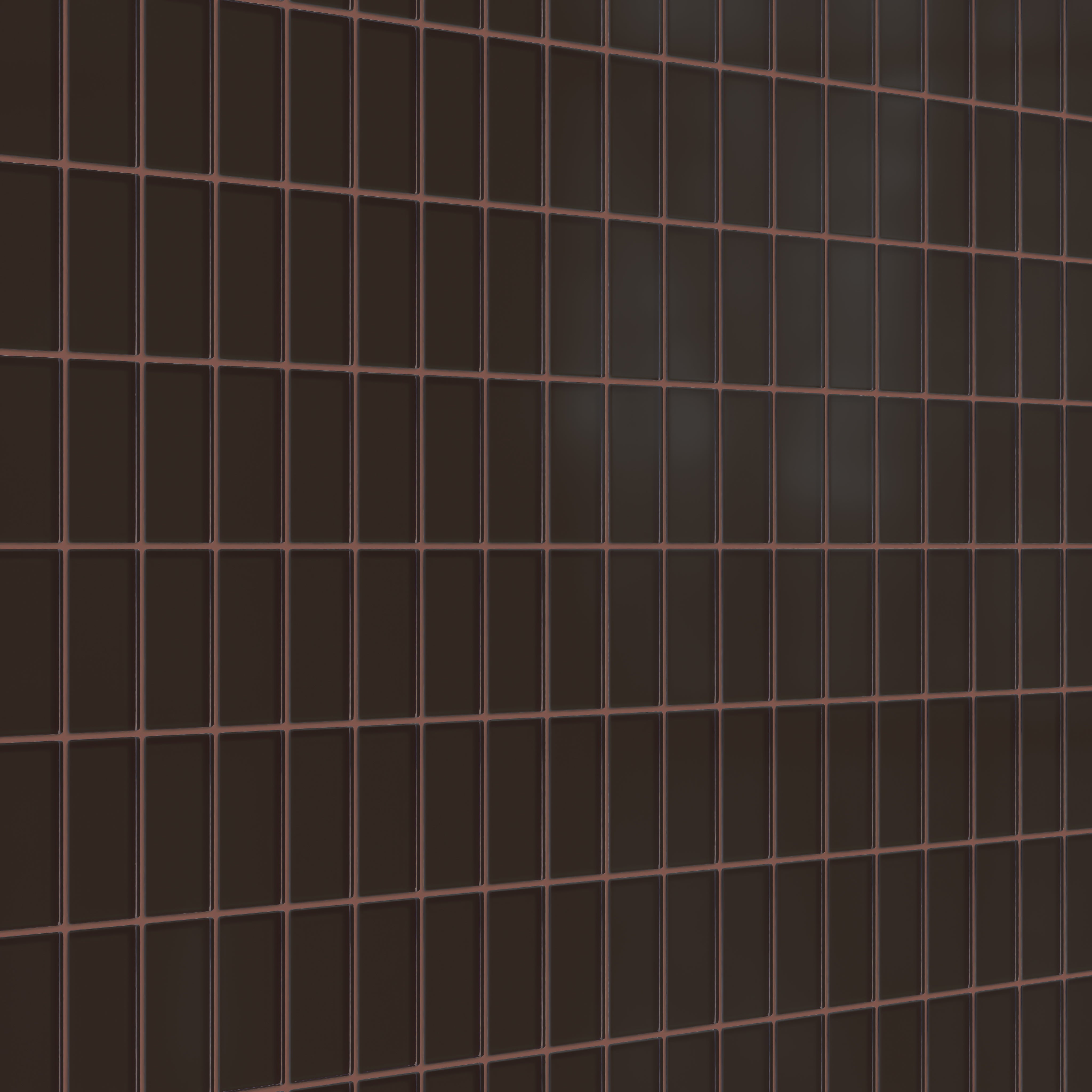 2x4 Straight Set Sheeted Glass Mosaic Tile in Nighthawk Matte