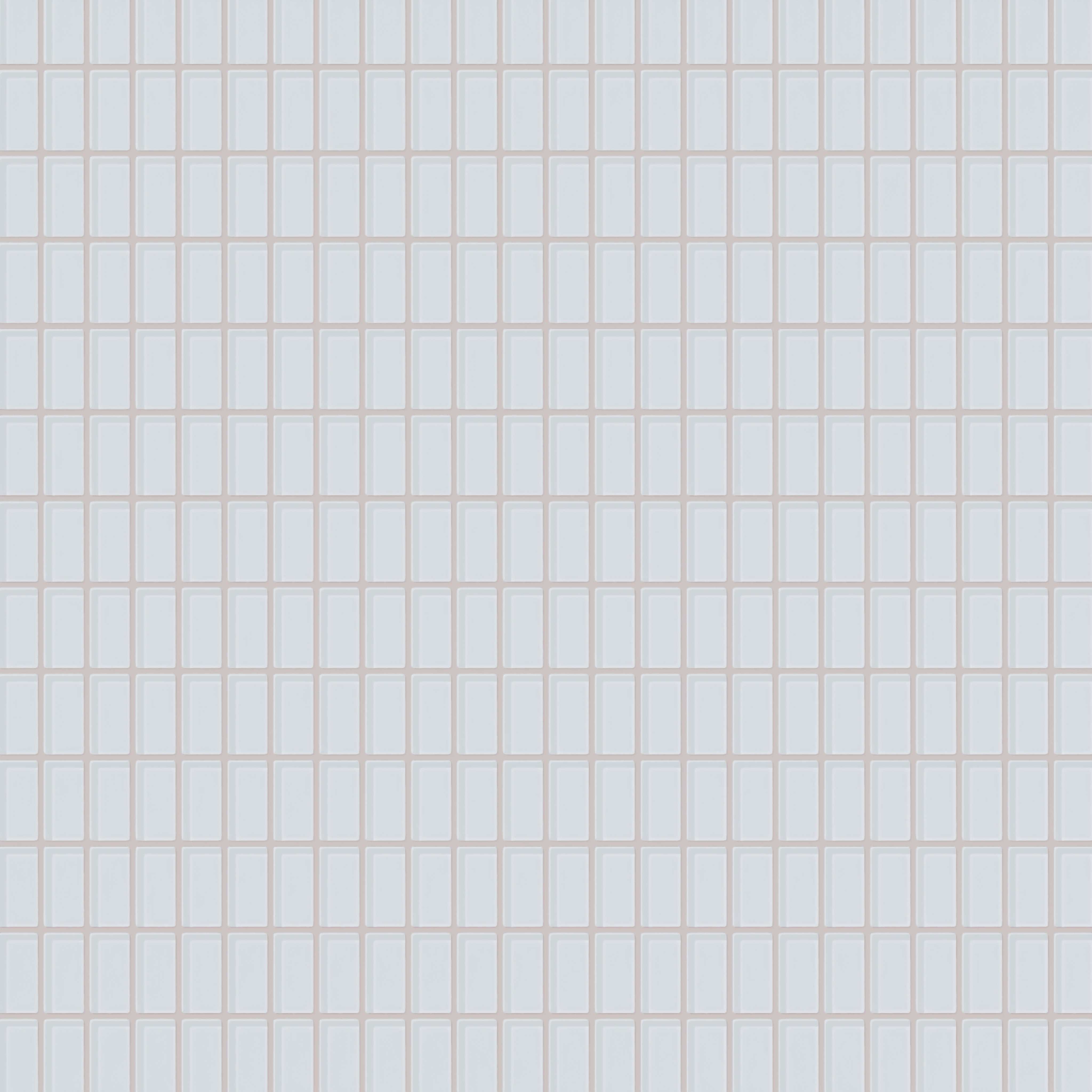 1x2 Straight Set Sheeted Glass Mosaic Tile in Snowy Owl Gloss