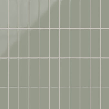 2x6 Natural Press Ceramic Tile in Terre Verte Gloss