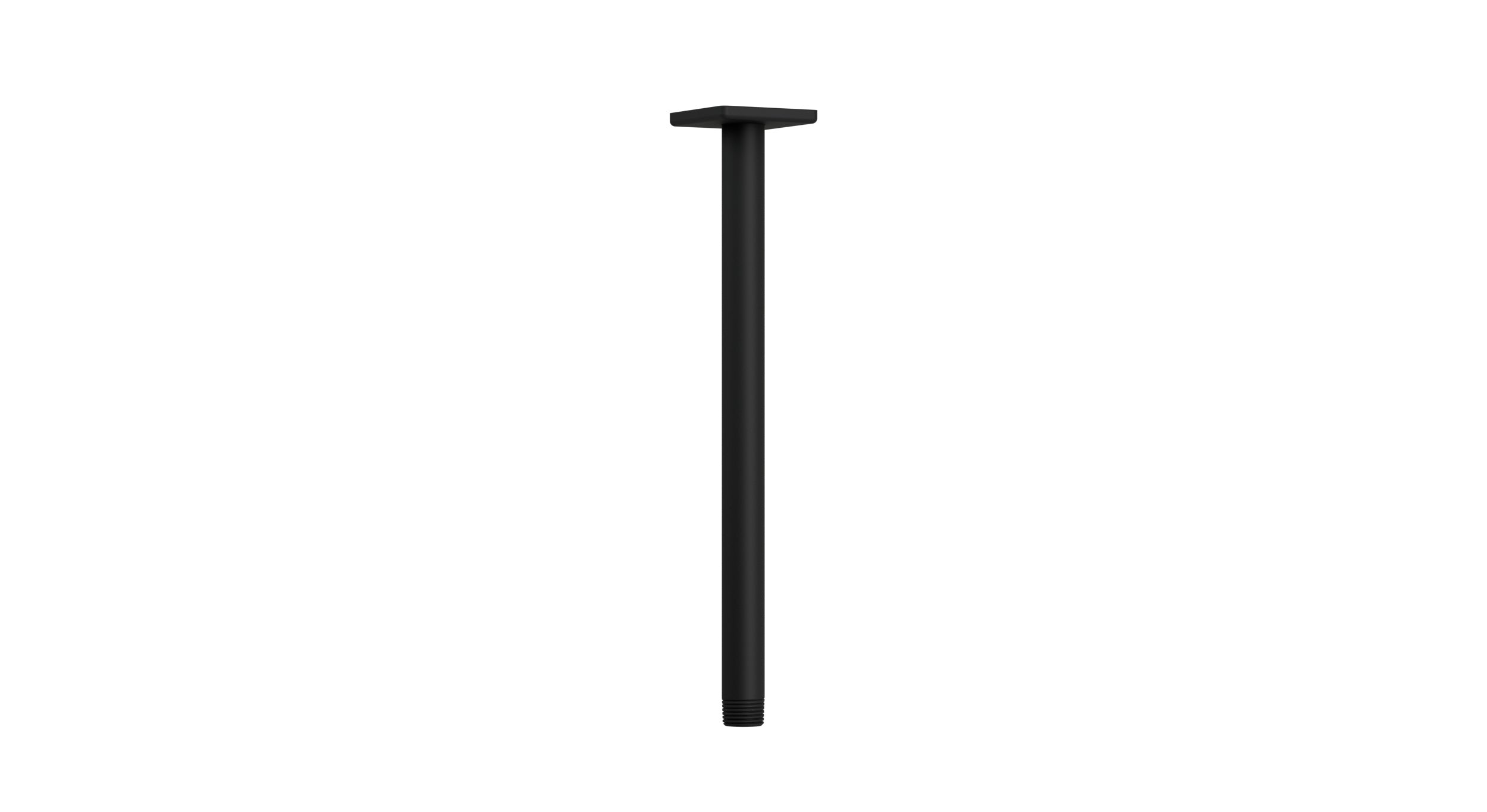 Flatiron 12" Straight Shower Arm with Flange in Matte Black