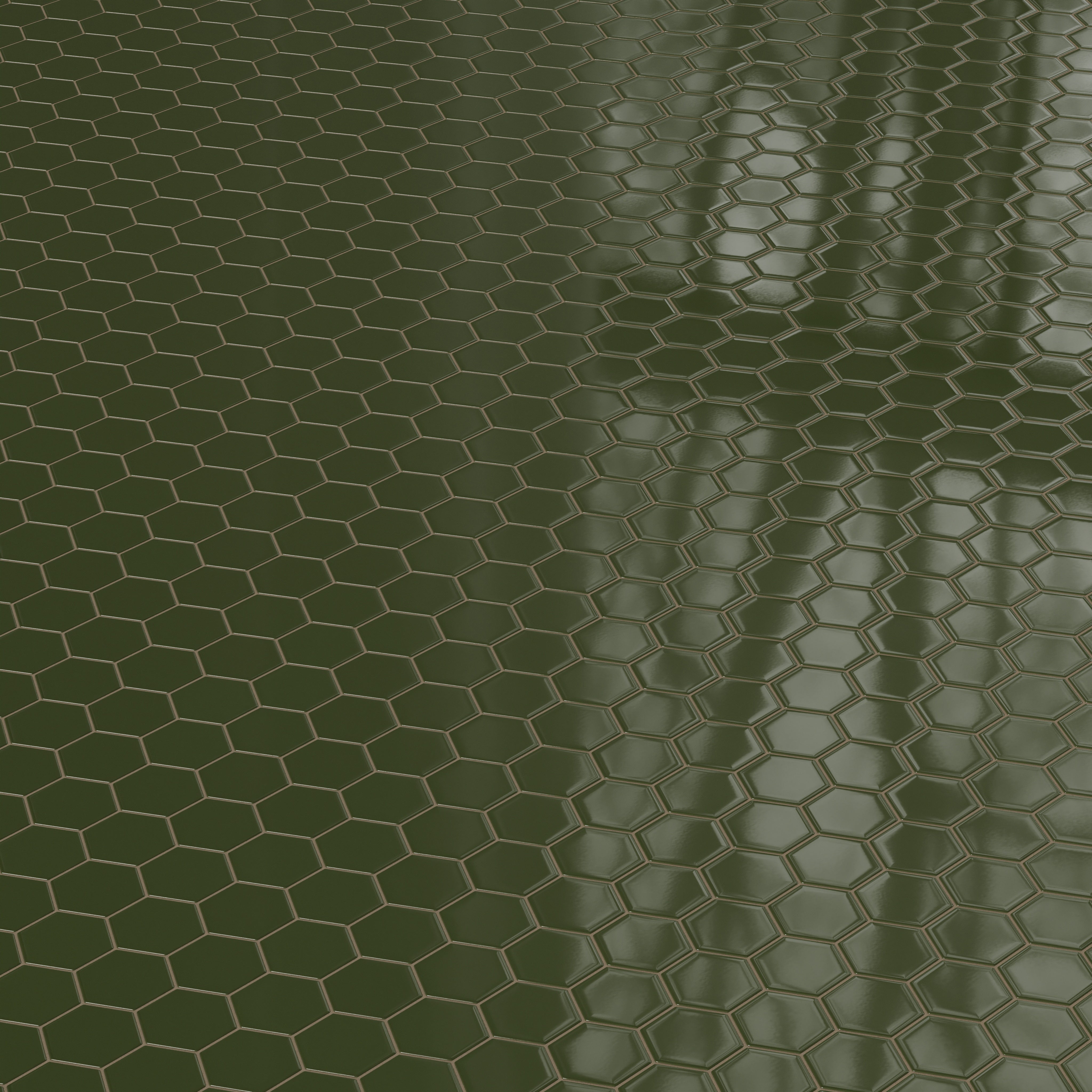 4" Hexagon Original Ceramic Tile in Lone Pine Gloss