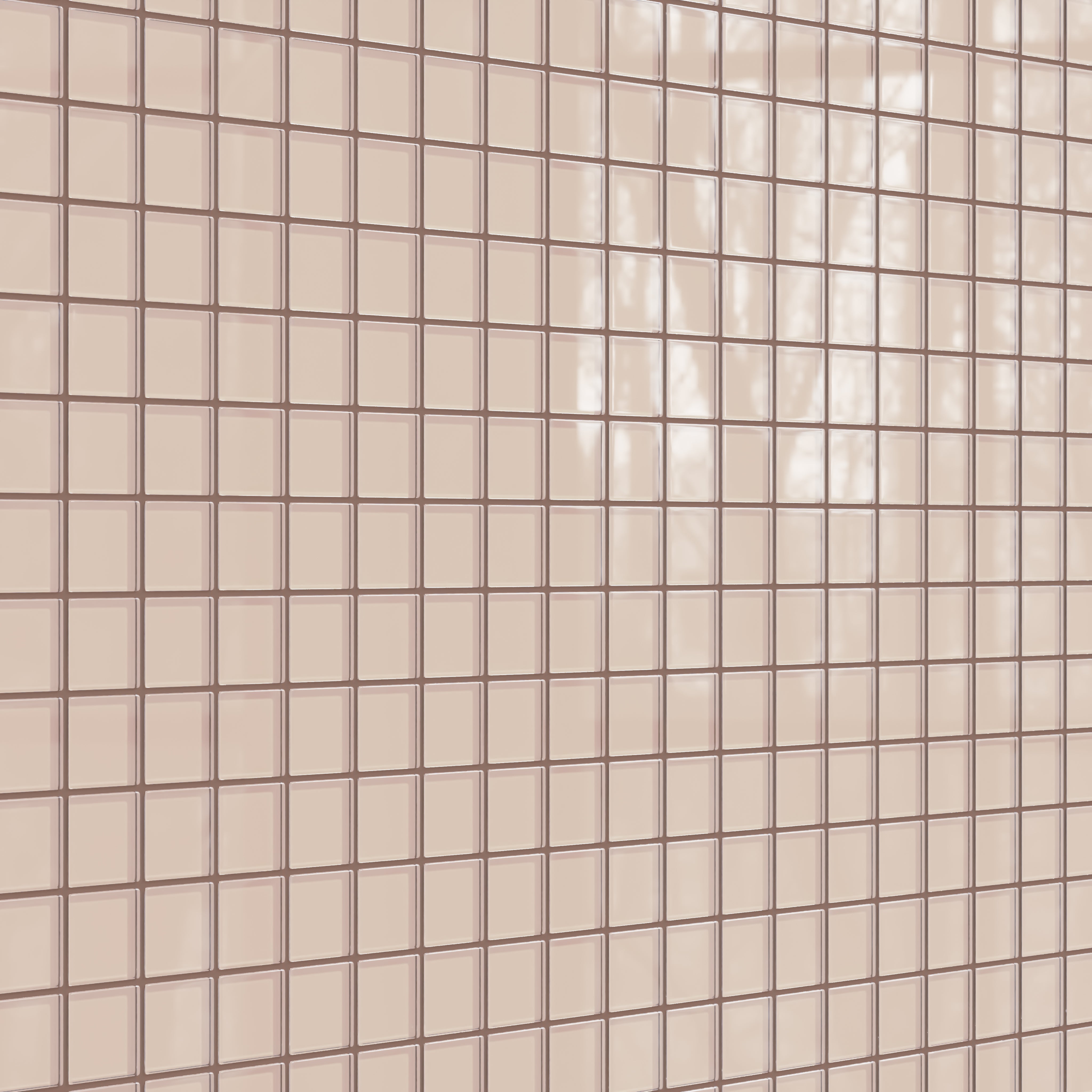 2x2 Straight Set Sheeted Glass Mosaic Tile in Rosy Finch Gloss