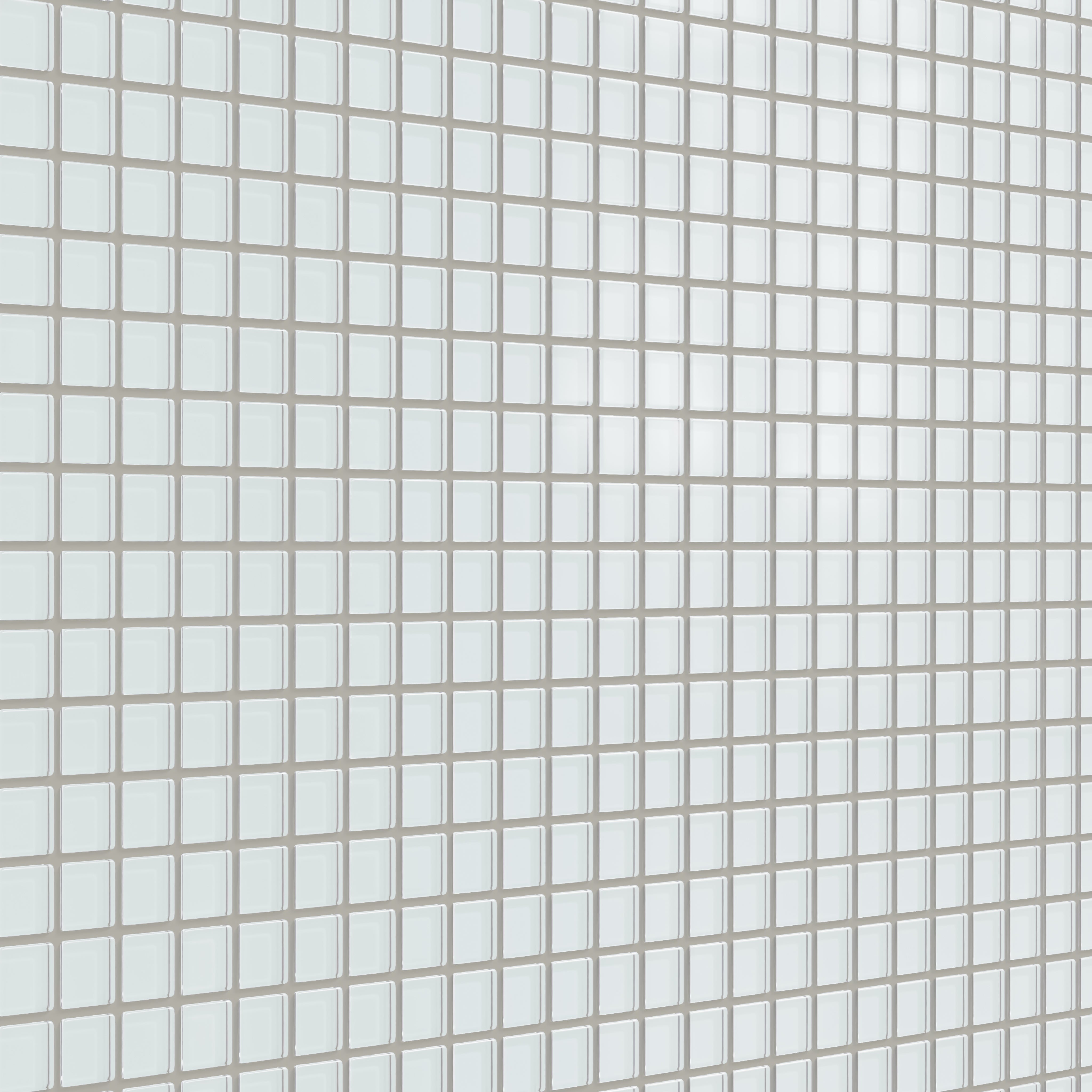 1x1 Straight Set Sheeted Glass Mosaic Tile in Warbler Matte