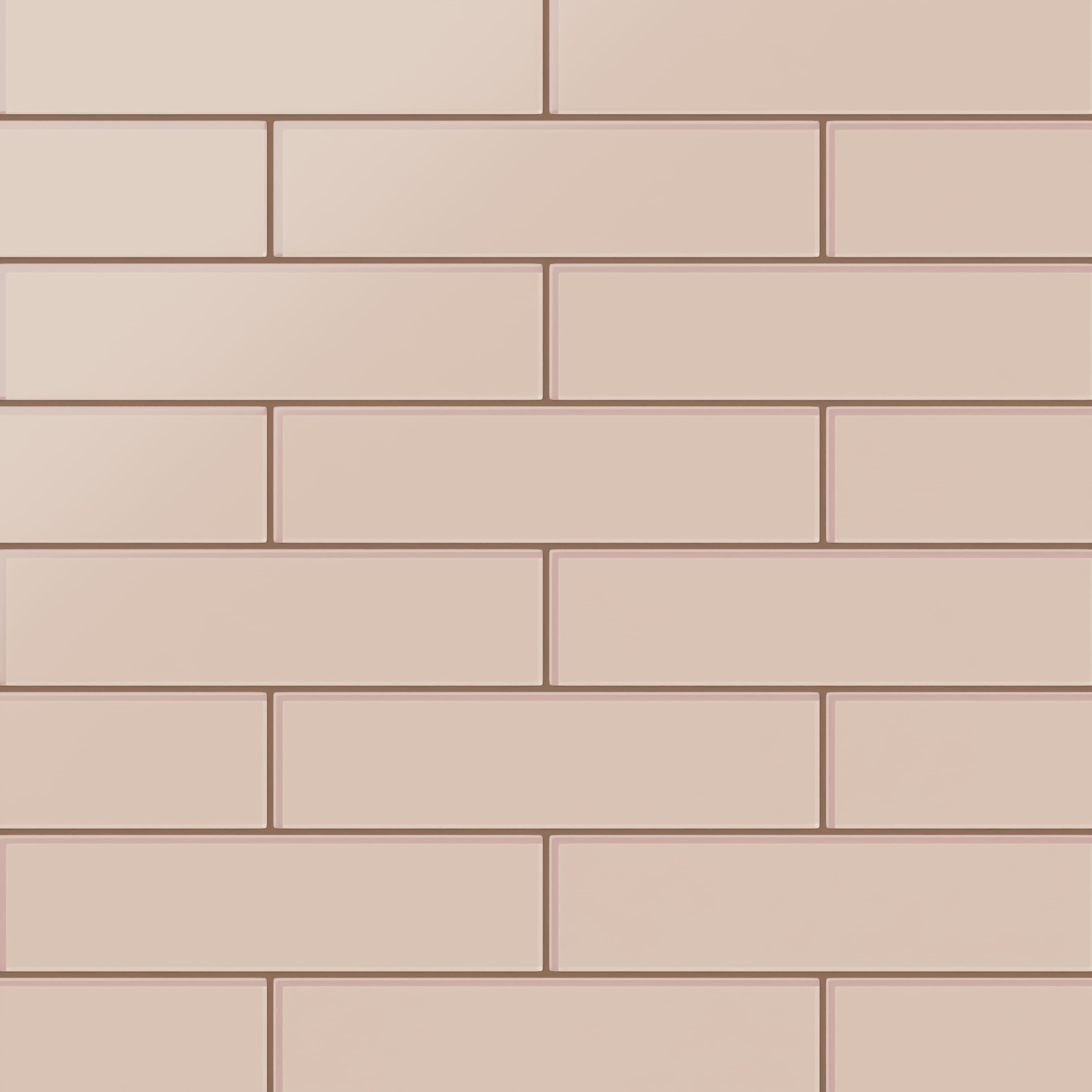 Quick Ship 3x12 Glass Tile in Rosy Finch Matte