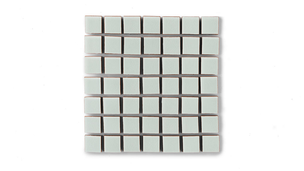 1x1 Straight Set Sheeted Original Ceramic Mosaic Tile in Salton Sea Gloss