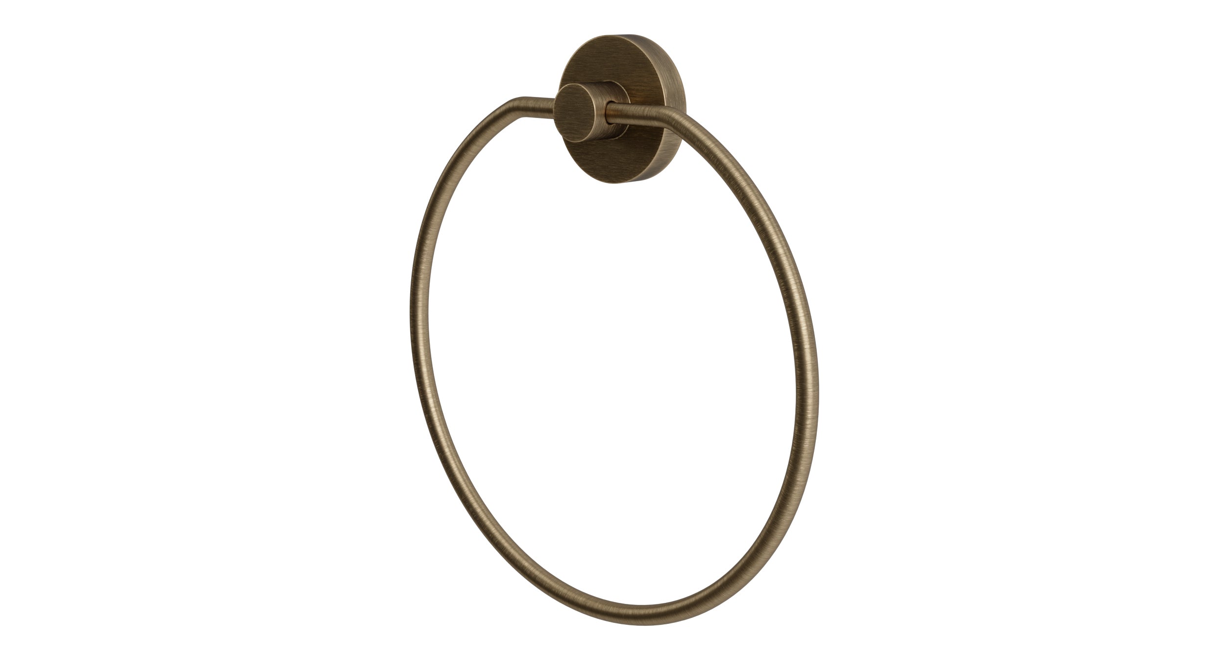 Flatiron Towel Ring in Antique Brass